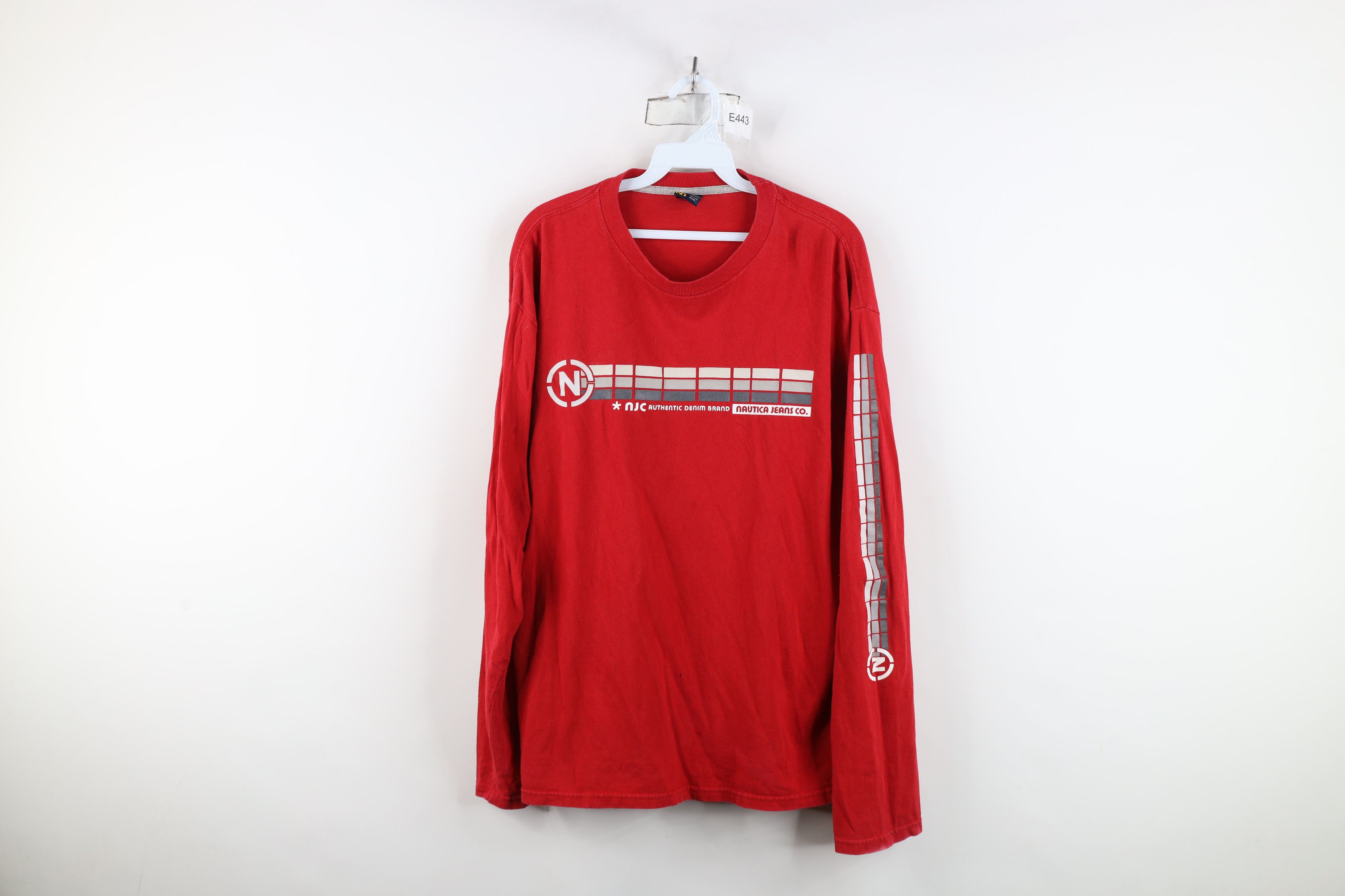 Nautica Vintage 90s Nautica Spell Out Long Sleeve T-Shirt Red Size US M / EU 48-50 / 2 - 1 Thumbnail