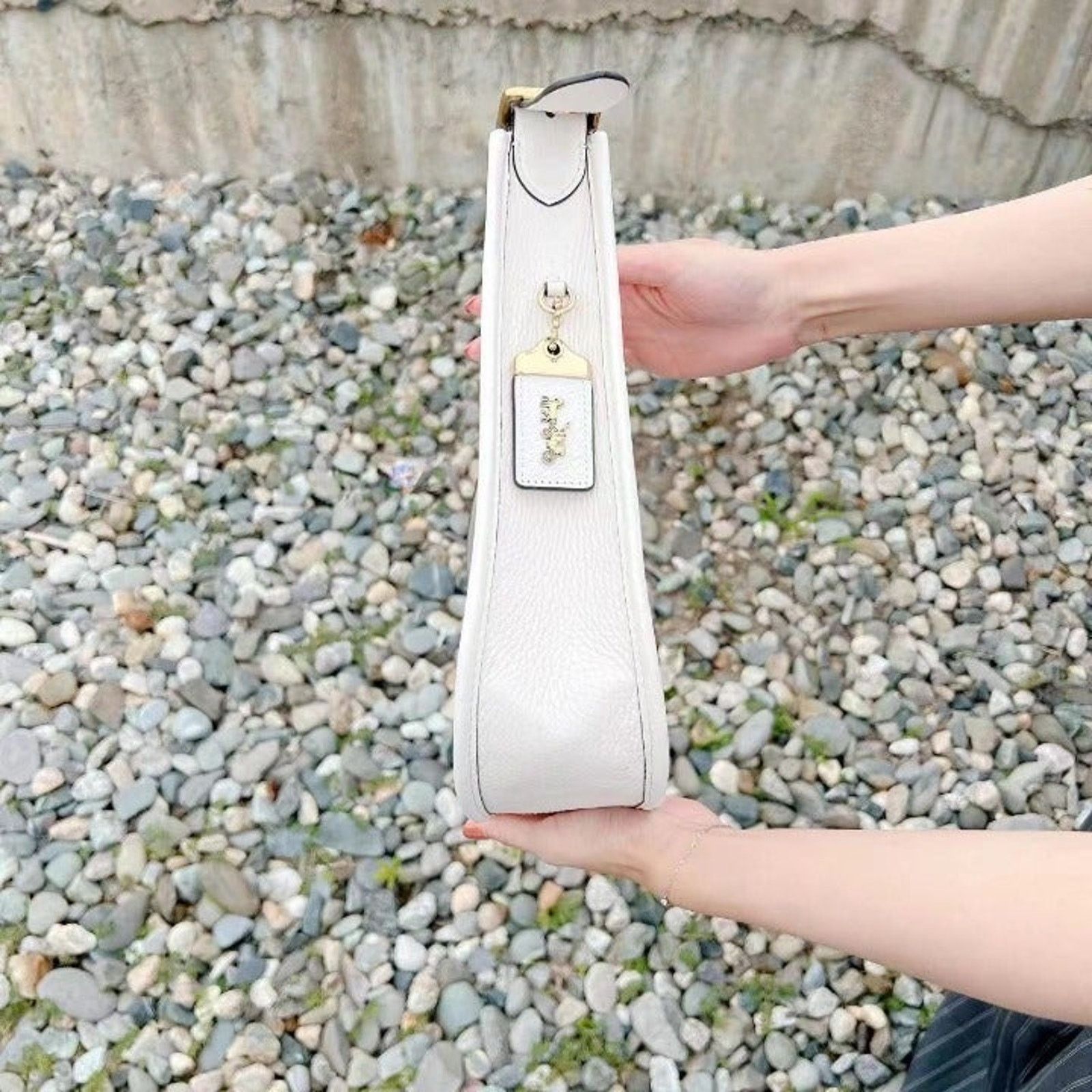 Coach Coach 89122 Varsity Stripe Emery Shoulder/Crossbody B4/Chalk Size ONE SIZE - 3 Thumbnail