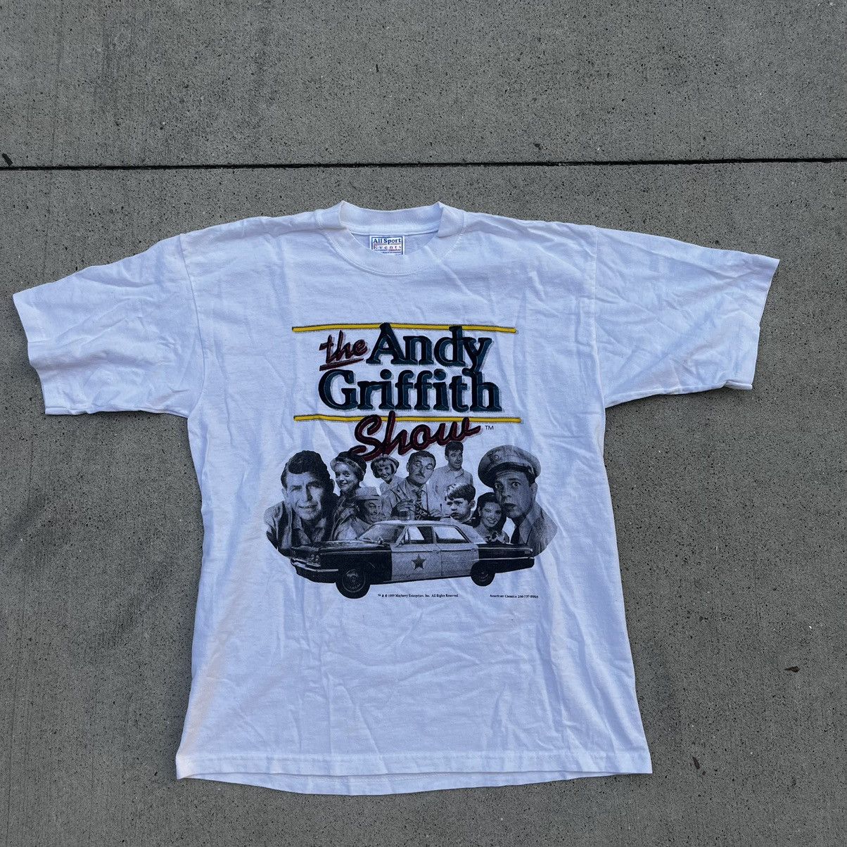 Vintage VTG Andy Griffith Show Shirt M AllSport 1999 White Y2K Size US M / EU 48-50 / 2 - 1 Thumbnail