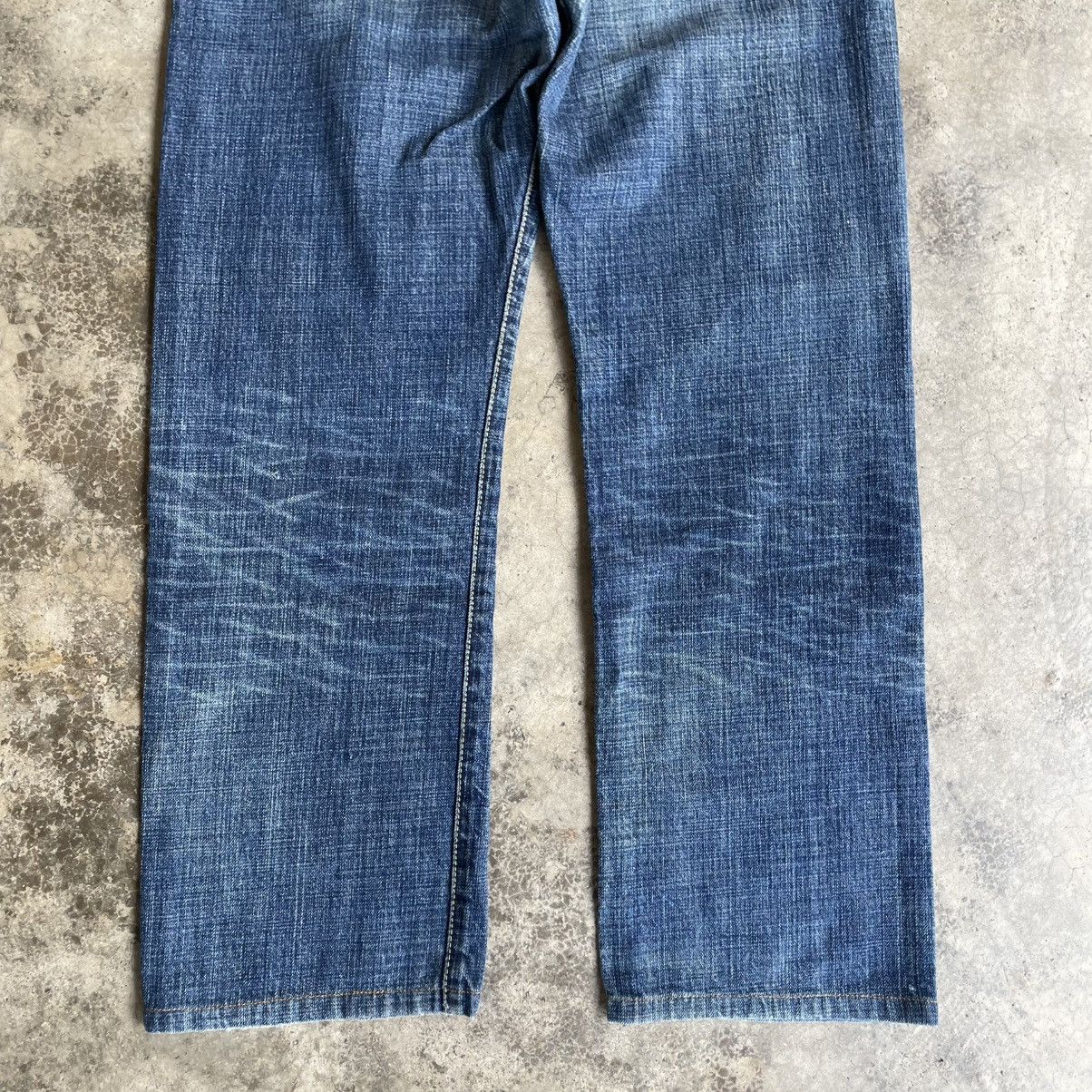 Japanese Brand 🔥🇯🇵Le-Model Stoned Washed Ripped Distress Selvedge Denim Jean Size US 31 - 6 Thumbnail