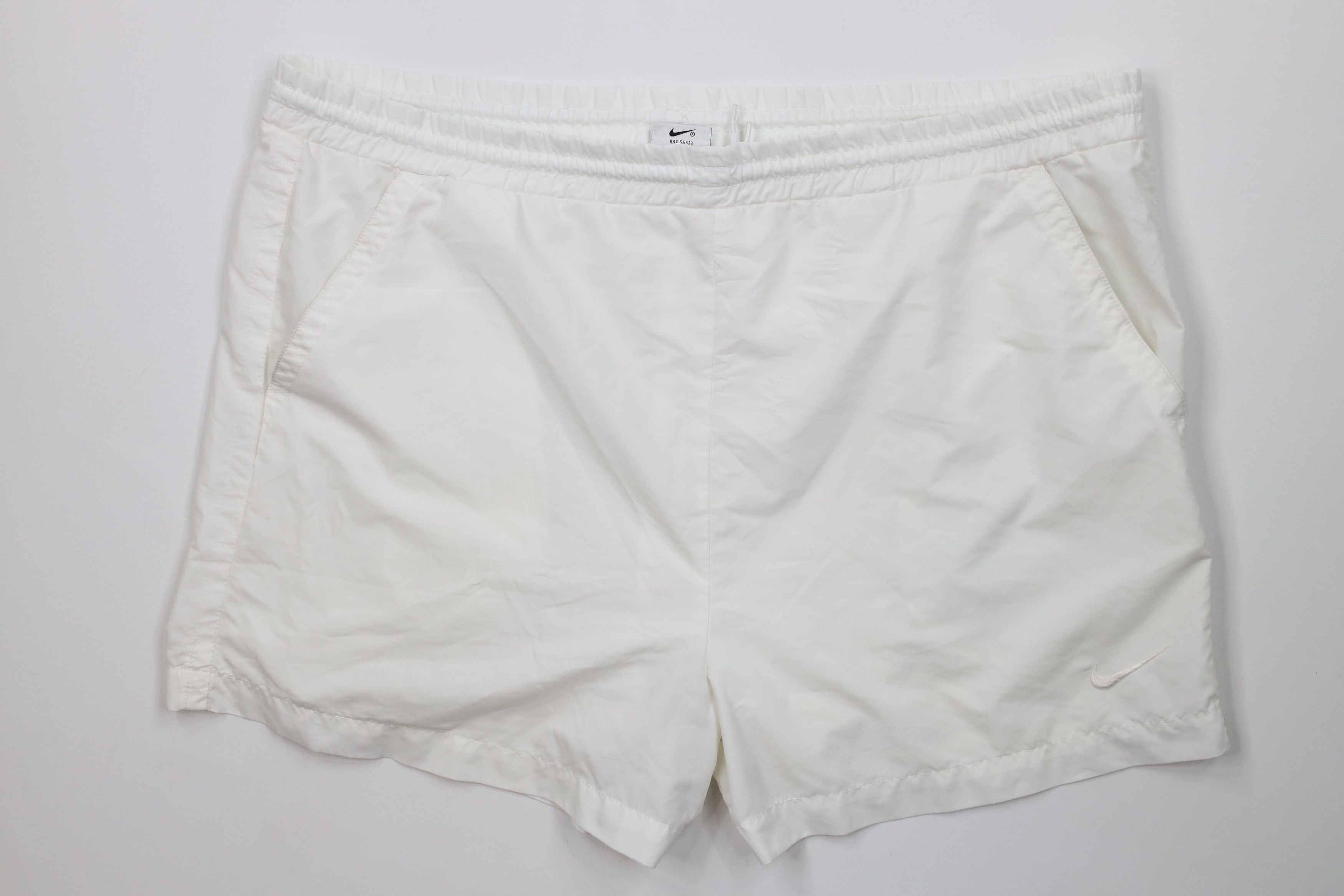 Nike Vintage 90s Nike Mini Swoosh Running Soccer Shorts White Size US 38 / EU 54 - 1 Thumbnail