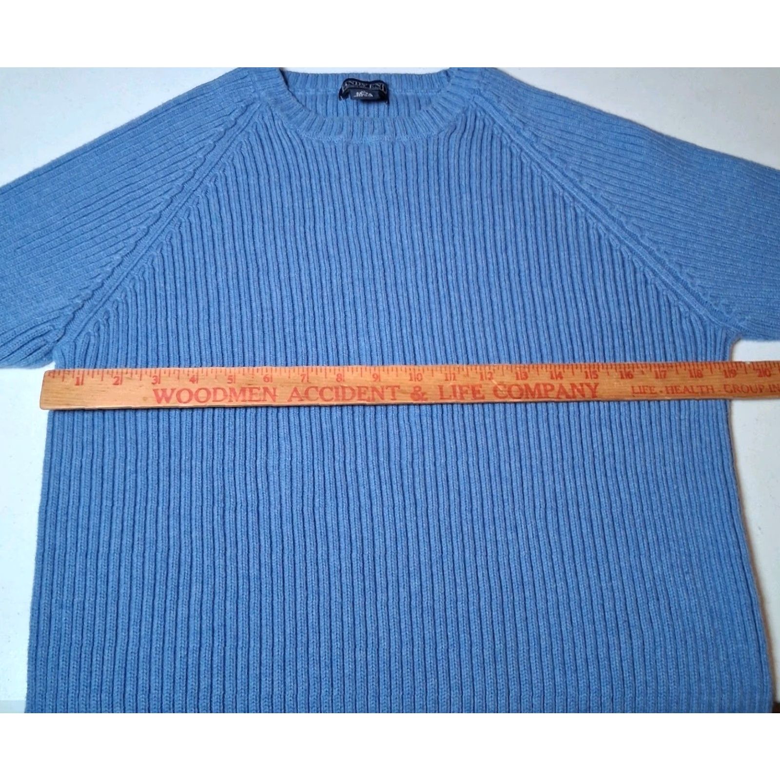 Lands' End VINTAGE Lands' End Sweater Men XL Blue Ribbed Knit Crewneck Cotton USA Made Classic Pullover Office Wear Buttons? (No, avoid extra words) Size US XL / EU 56 / 4 - 3 Thumbnail