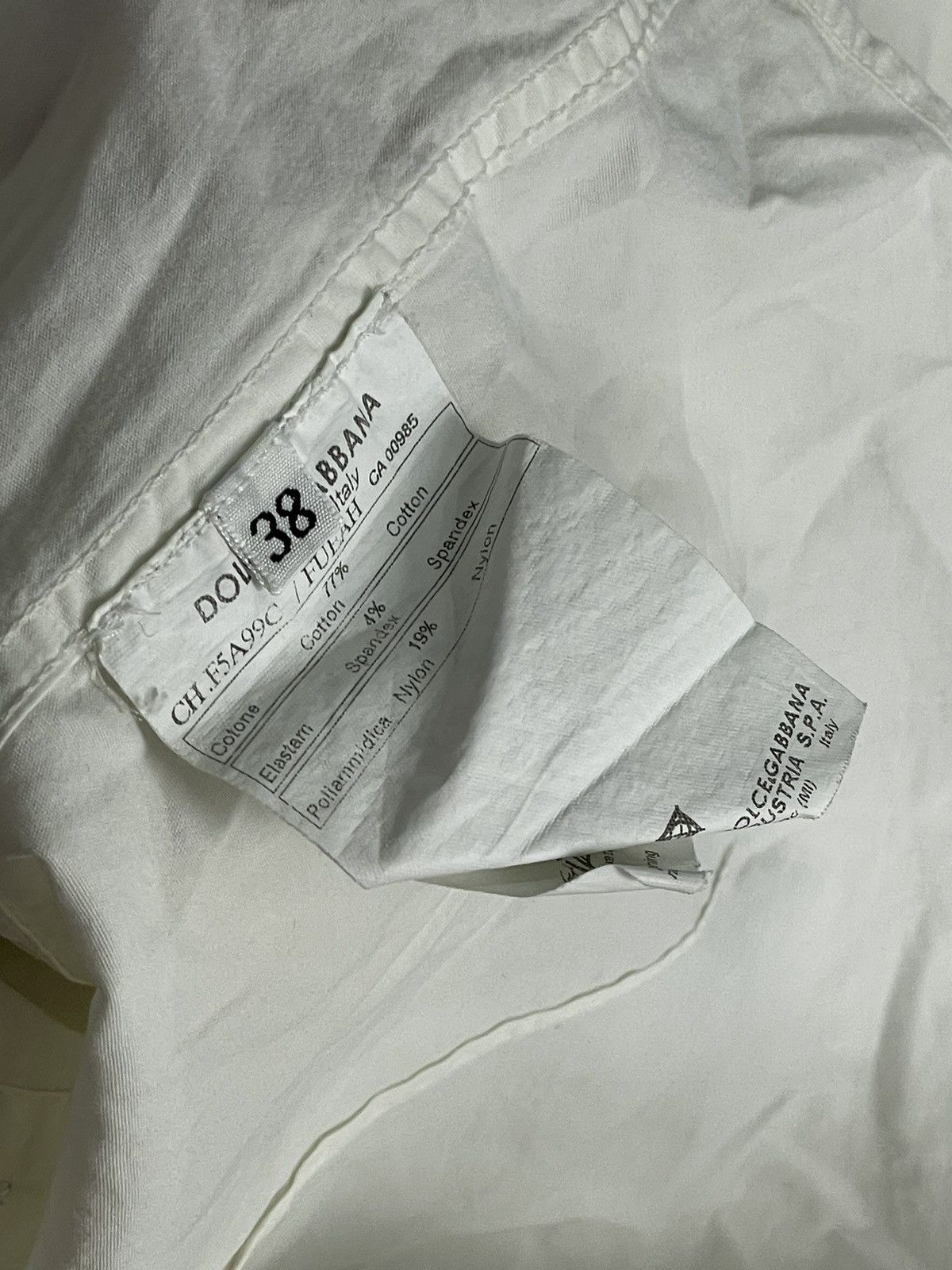 Dolce & Gabbana Vintage Women’s Dolce Gabbanna Basic White Shirt Button Up Size XS / US 0-2 / IT 36-38 - 10 Thumbnail