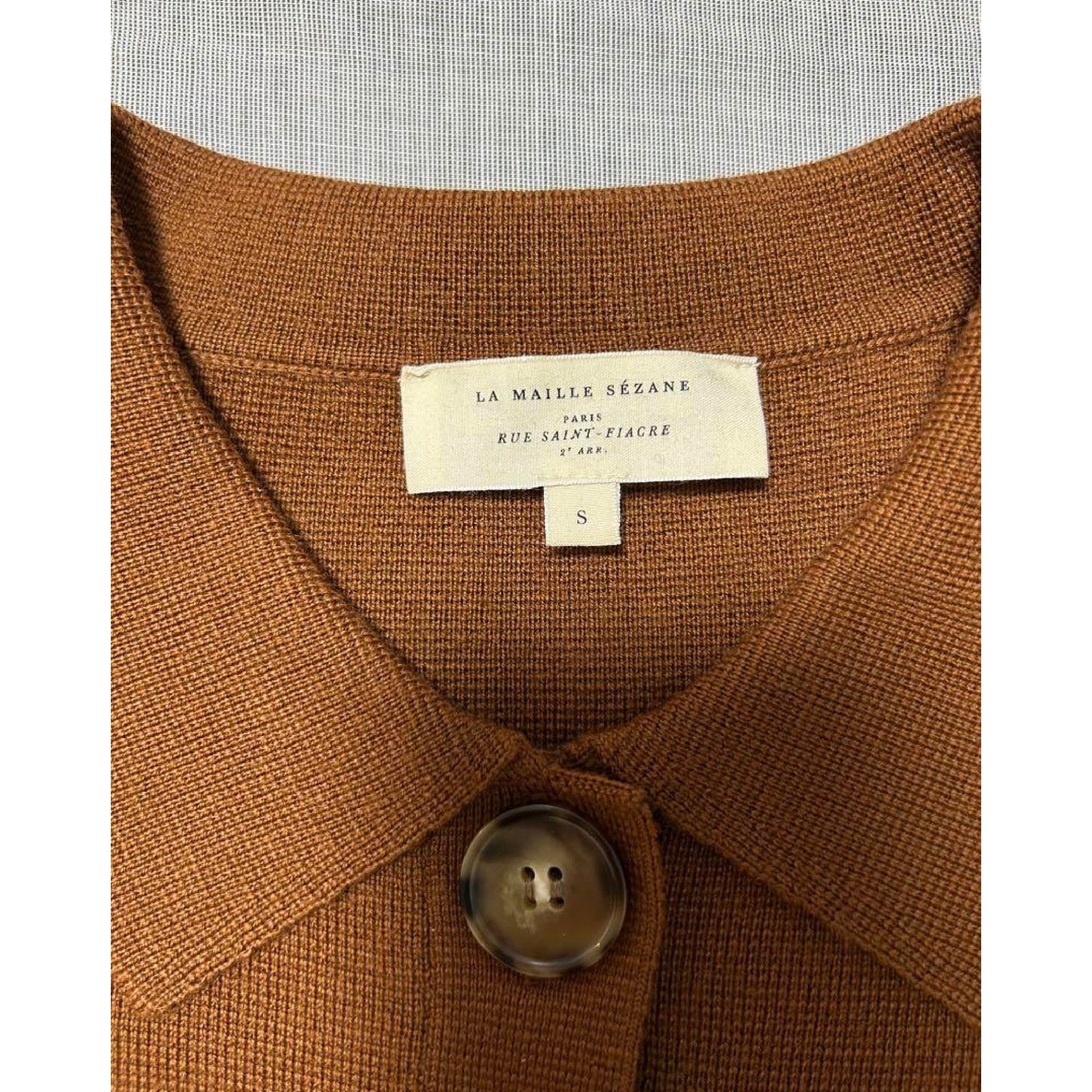 Sezane Sezane Betty Cardigan sweater In Hazelnut brown Wool sz s bu Size S / US 4 / IT 40 - 4 Thumbnail