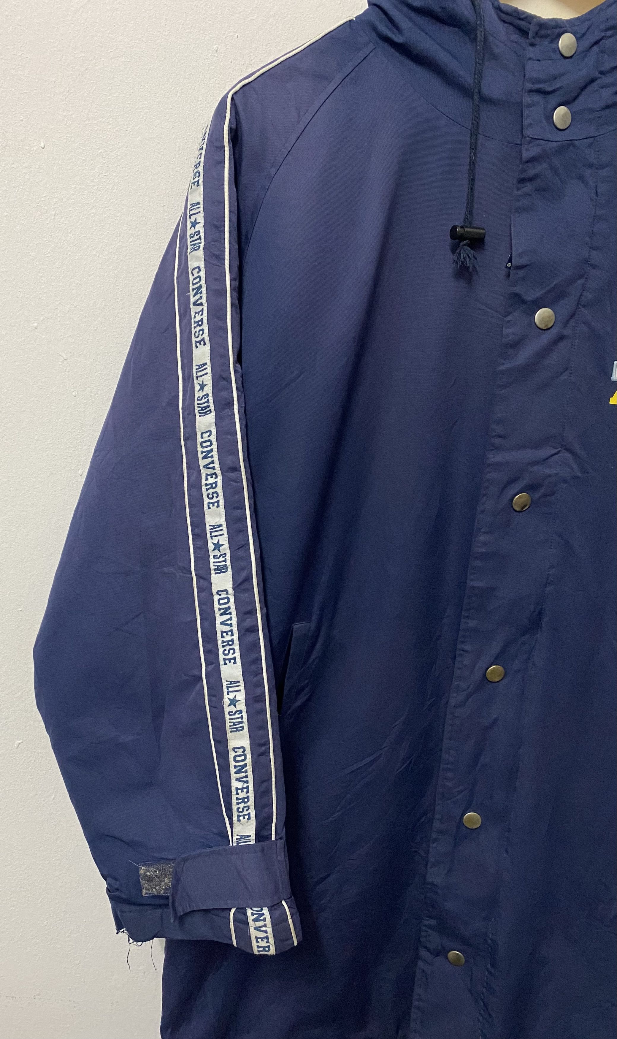 Converse Vtg Converse 1908 All Stars Fleece Windbreaker Bench Jacket Size US XL / EU 56 / 4 - 7 Thumbnail