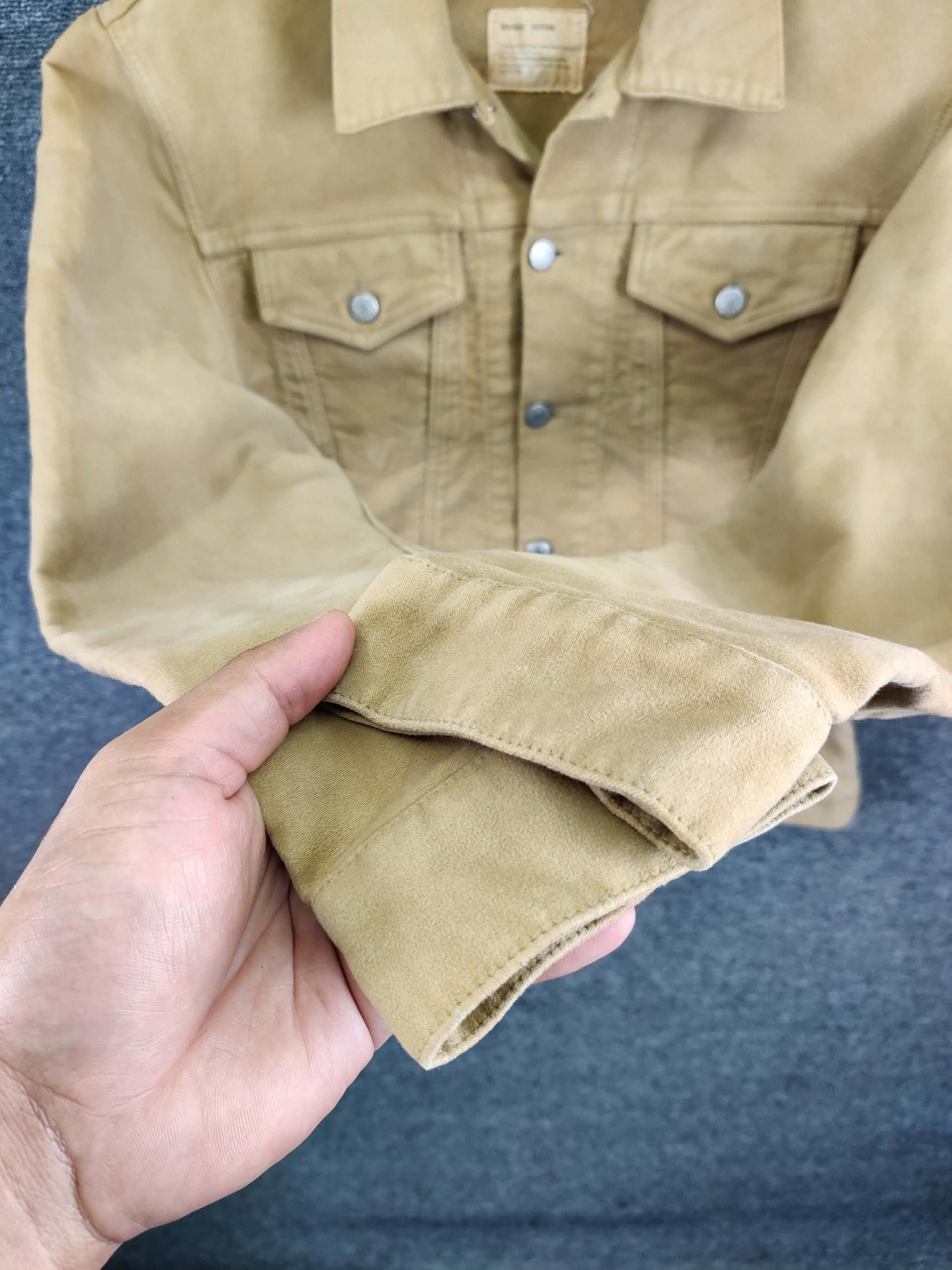 Helmut Lang Vintage Helmut Lang Beige Trucker Jacket Size US M / EU 48-50 / 2 - 10 Thumbnail
