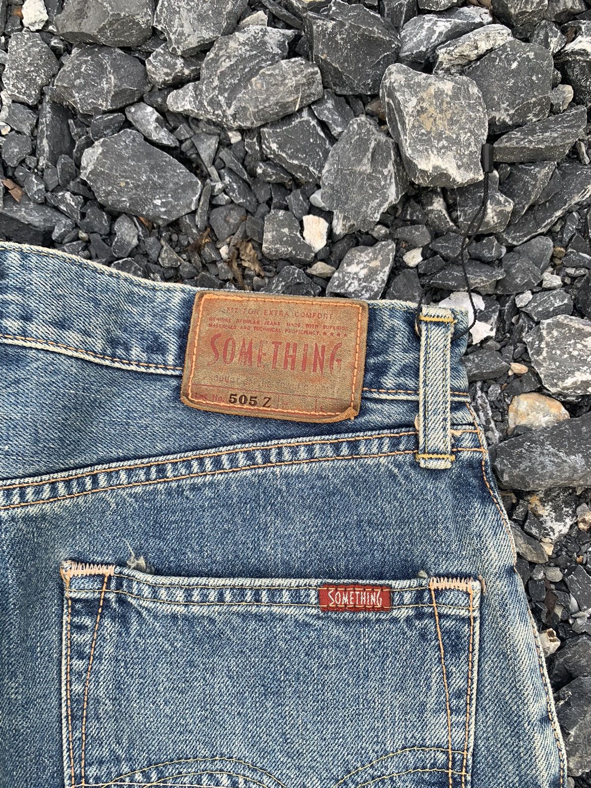 Kapital VINTAGE SOMETHING EDWIN 505Z SELVEDGE BAGGY DISTRESSED DENIM Size US 28 / EU 44 - 17 Thumbnail
