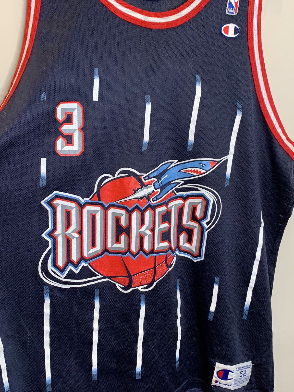 Champion *RARE* Vintage Steve Francis Houston Rockets Champion Jersey Size US XXL / EU 58 / 5 - 3 Thumbnail
