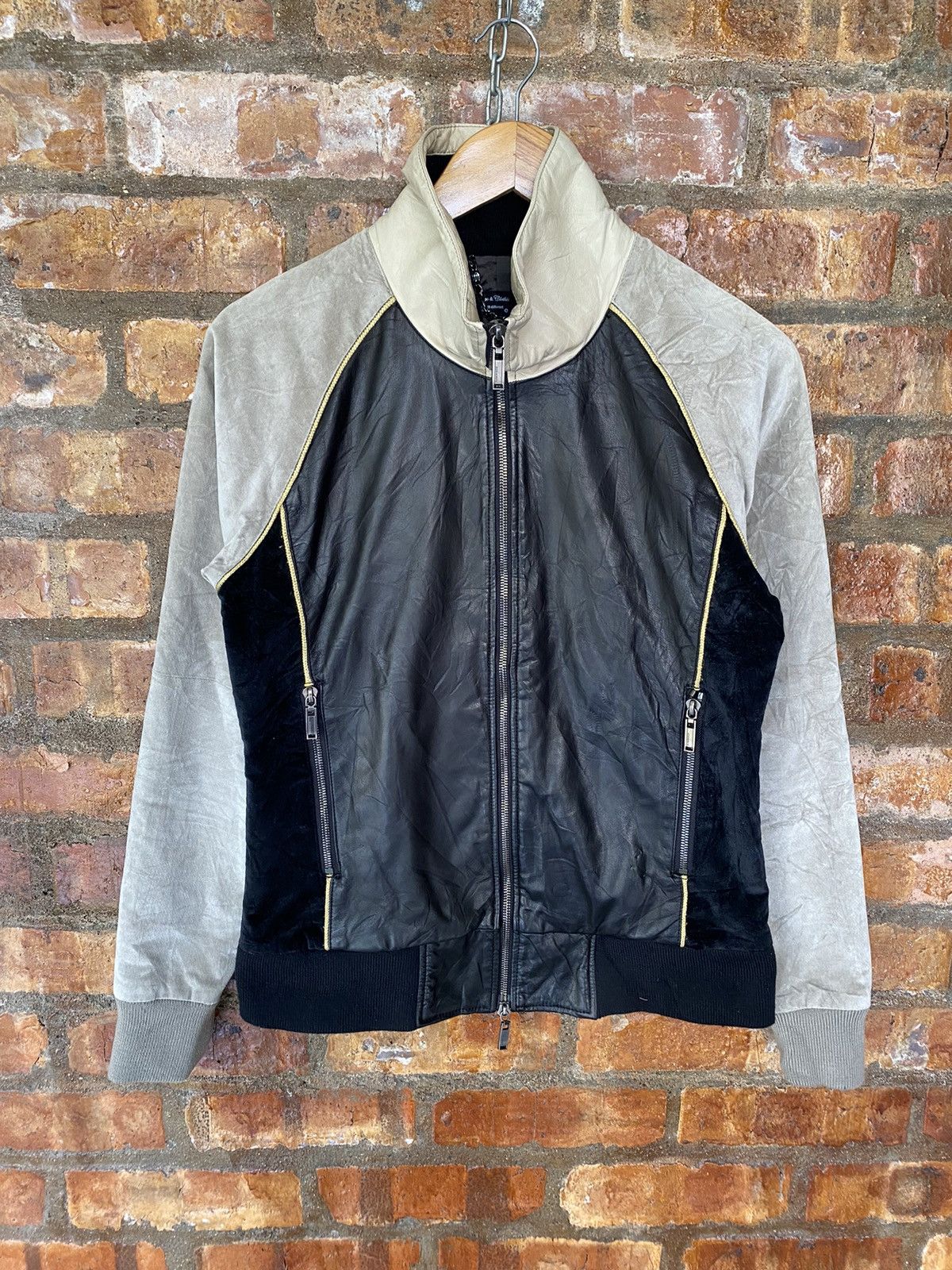 02DERIV. 02 Deriv Leather and velvet Jacket Size US S / EU 44-46 / 1 - 2 Thumbnail
