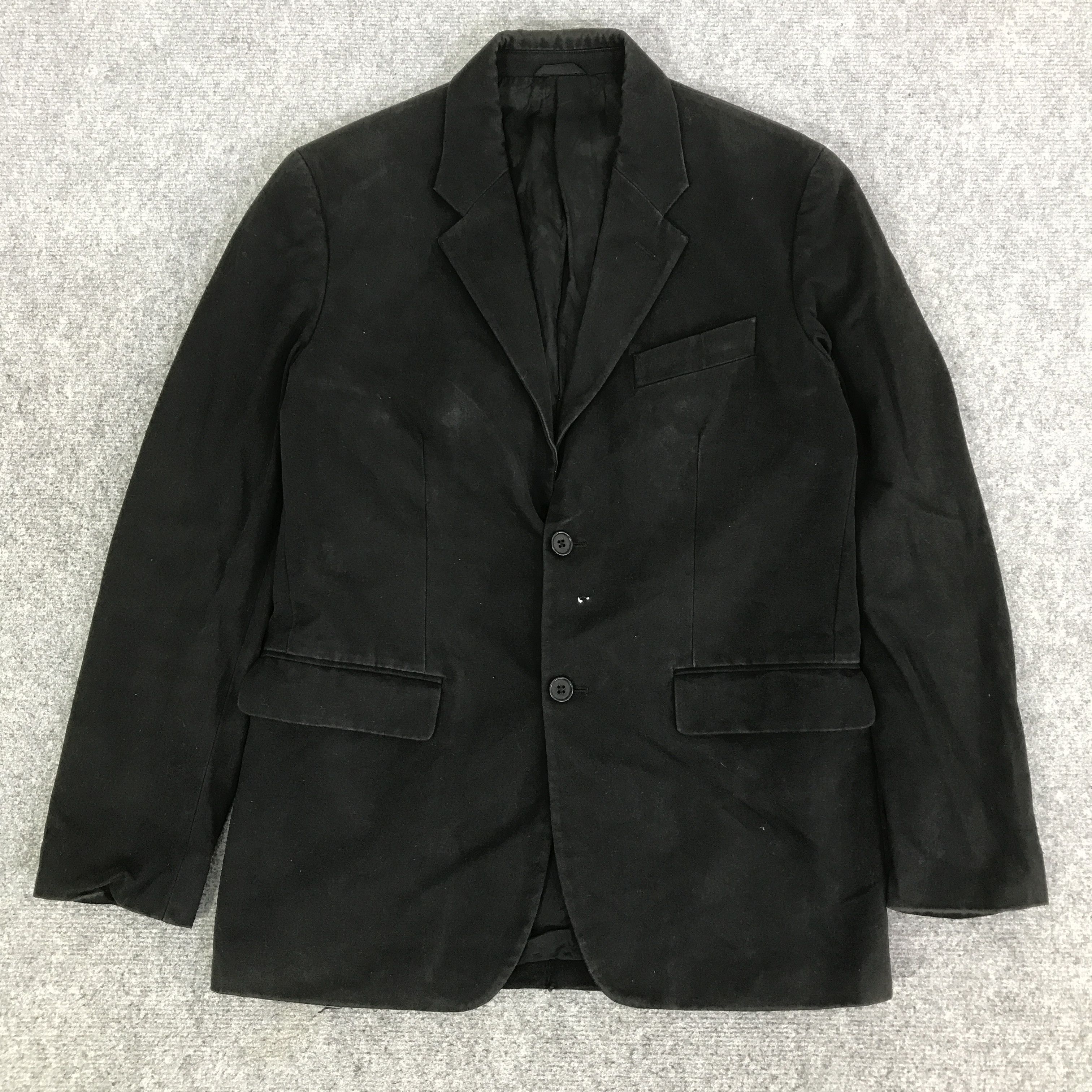 HELMUT LANG BLACK BLAZER COAT COTTON JACKET K106B5