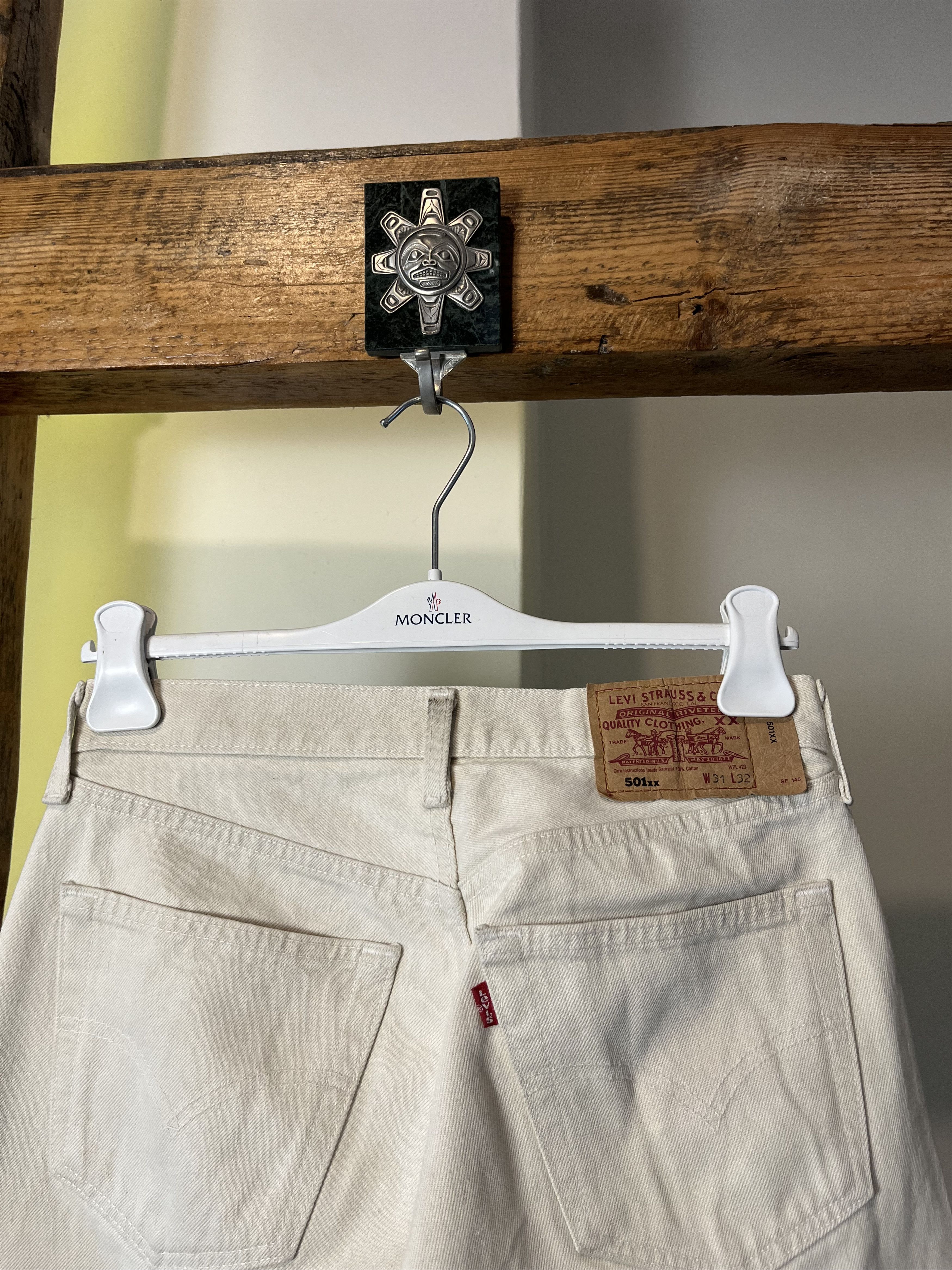 Levi's × Levi's Vintage Clothing × Vintage Vintage Levis 501xx RARE Beige Denim Size US 31 - 4 Thumbnail