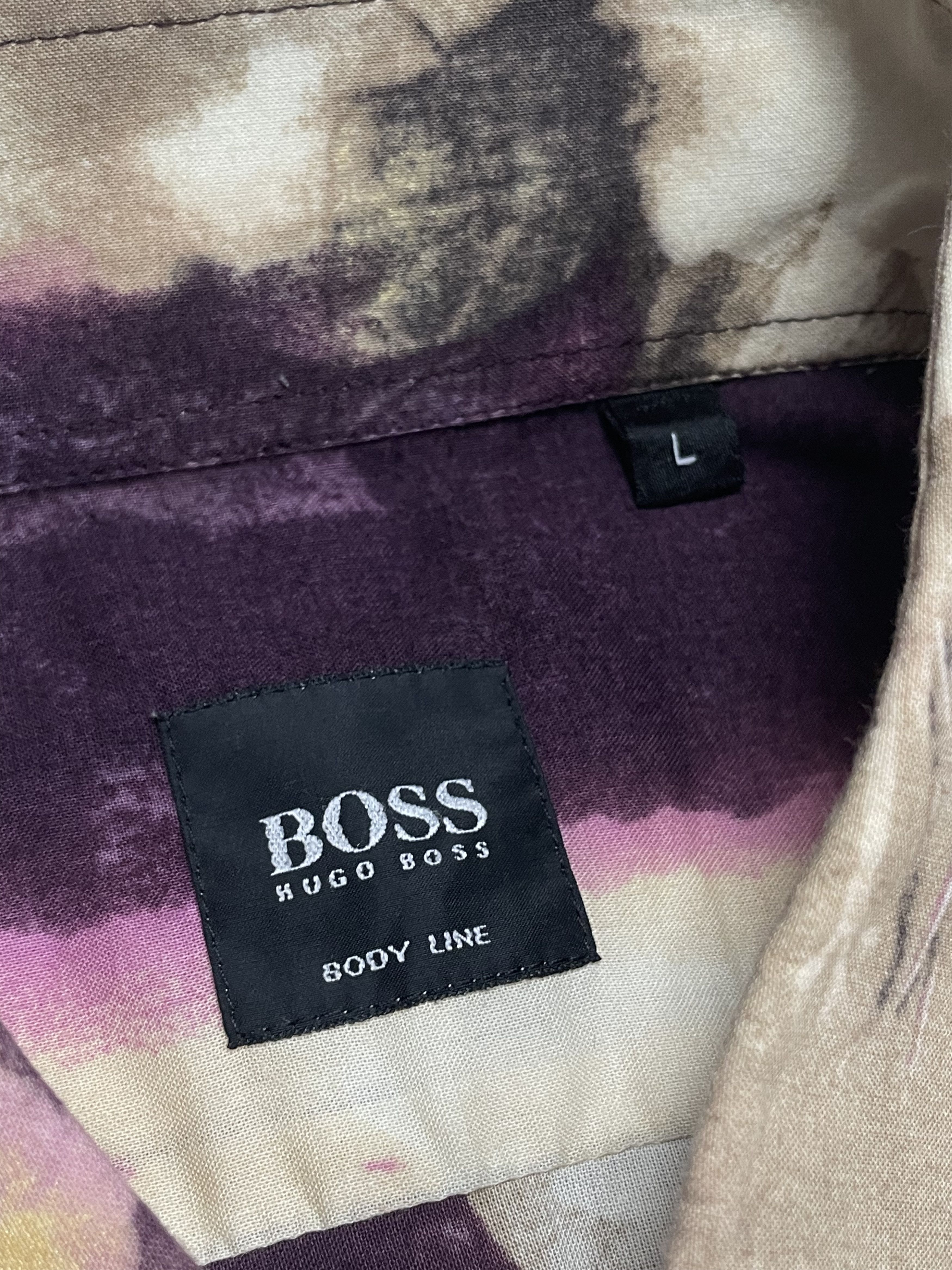 Hugo Boss Hugo Boss Black Label Casual Long Sleeve Print Shirts Size L Size US L / EU 52-54 / 3 - 4 Thumbnail