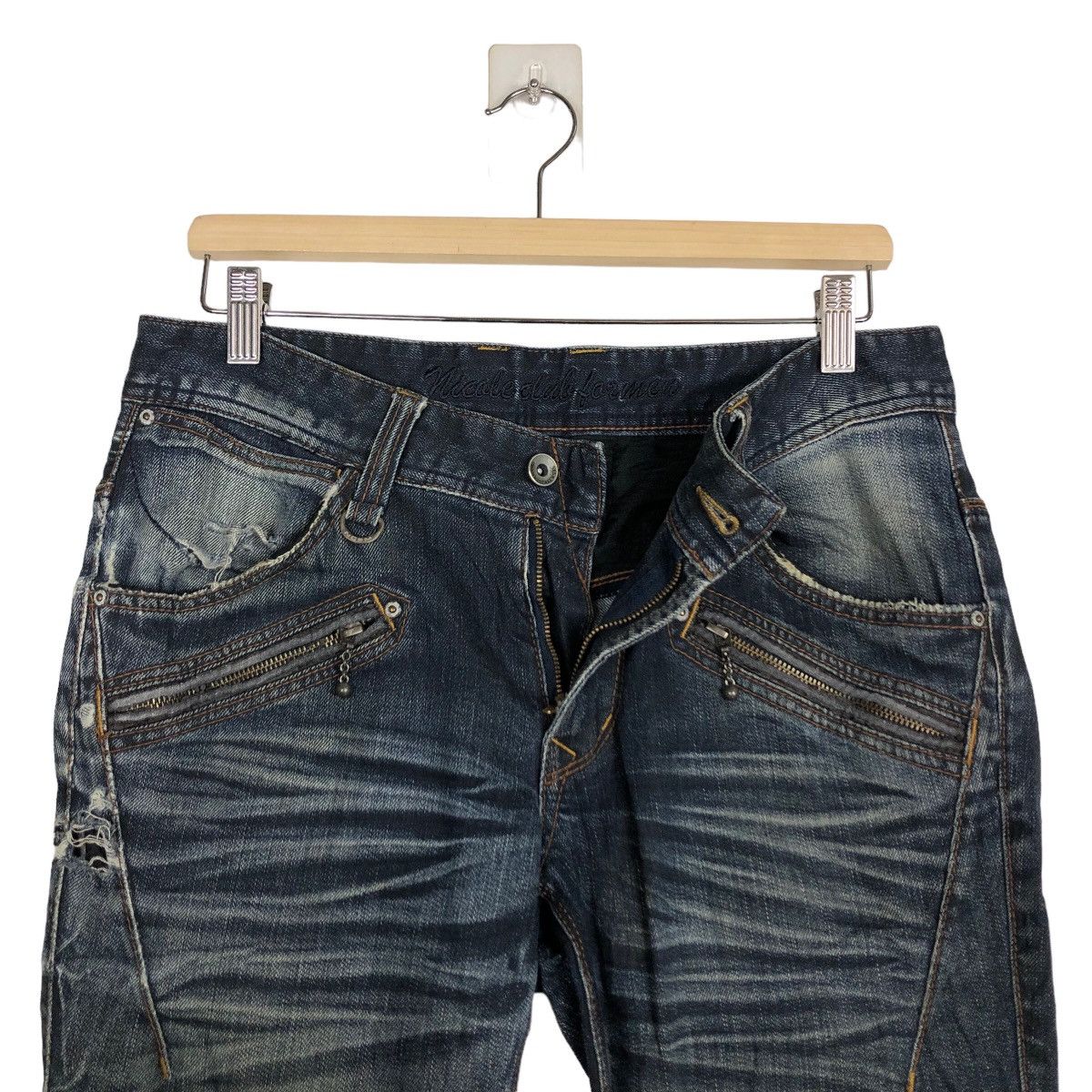 Japanese Brand 🔥90’s NICOLE CLUB FOR MEN BOW CUT DENIM JEANS ISSEY MIYAKE Size US 30 / EU 46 - 11 Thumbnail