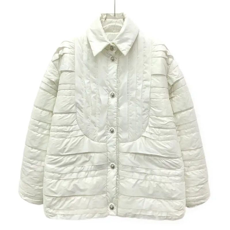 Chanel Chanel White Women's Polyester Jacket 0089 Size XS / US 0-2 / IT 36-38 - 1 Thumbnail