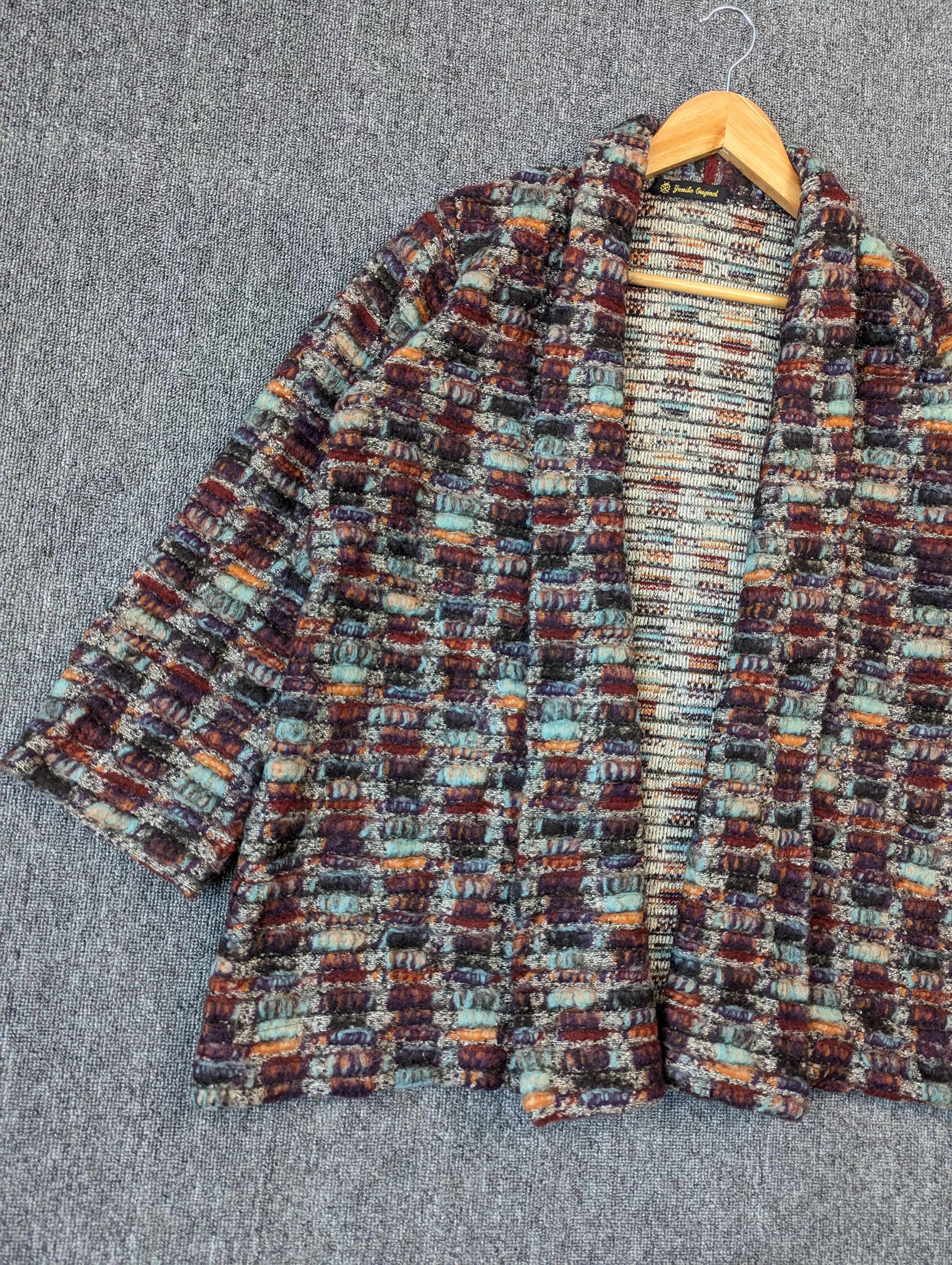 Japanese Brand Vintage Yumiko Original Handwoven Cardigan Jacket Size US M / EU 48-50 / 2 - 3 Thumbnail