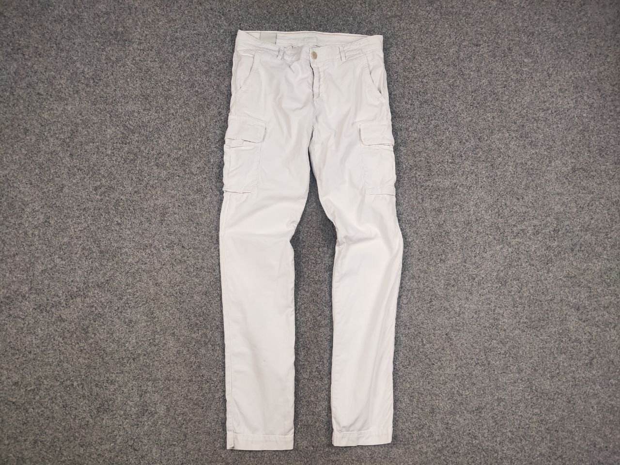 Designer × L.B.M. 1911 L.B.M.1911 Italy Design White Cotton Cargo Trouser Pants Size US 32 / EU 48 - 7 Thumbnail