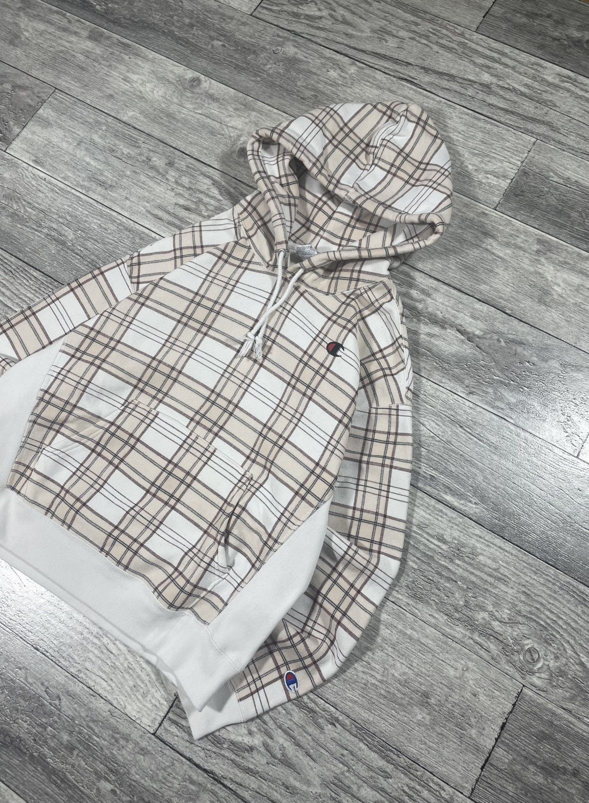 Champion Rare Vintage Champion Checkered Hoodie Old School Style 1990 Size M / US 6-8 / IT 42-44 - 1 Thumbnail