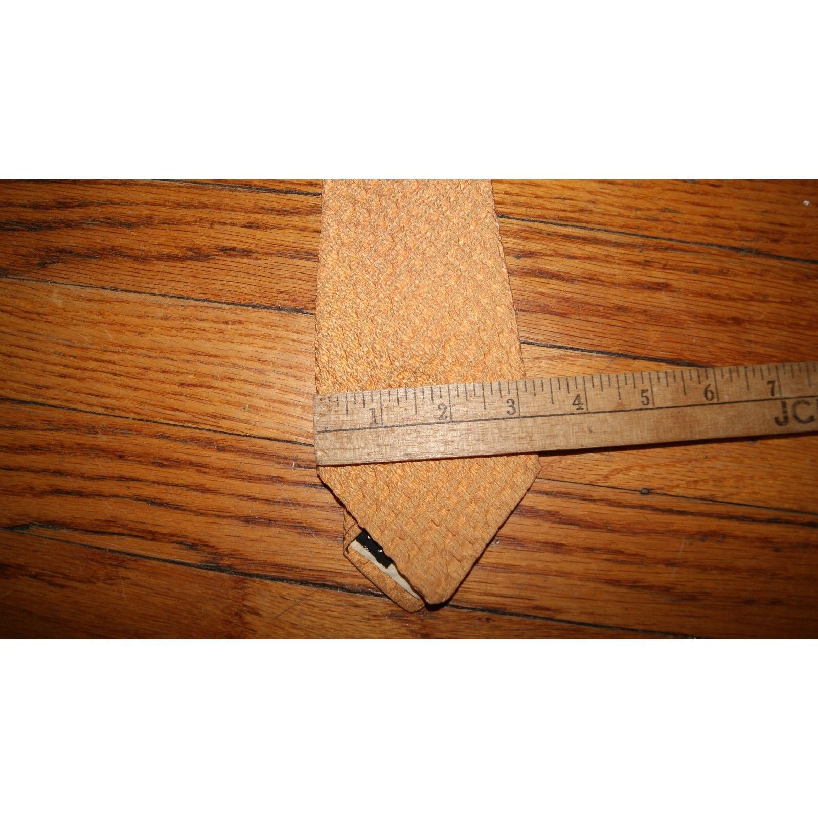 Haband VTG 50s 60s Orange Brown Geometric Tie Haband Paterson, NJ Size ONE SIZE - 11 Thumbnail