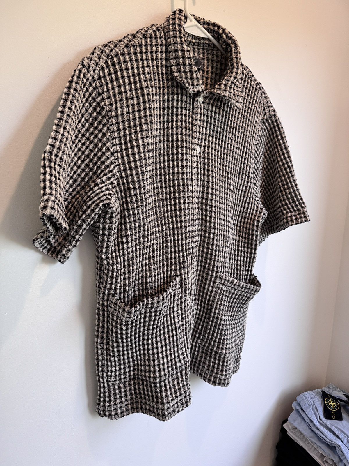 Kith Kith Geometric Diamond SS Boxy Collared Overshirt Black M Size US M / EU 48-50 / 2 - 4 Thumbnail