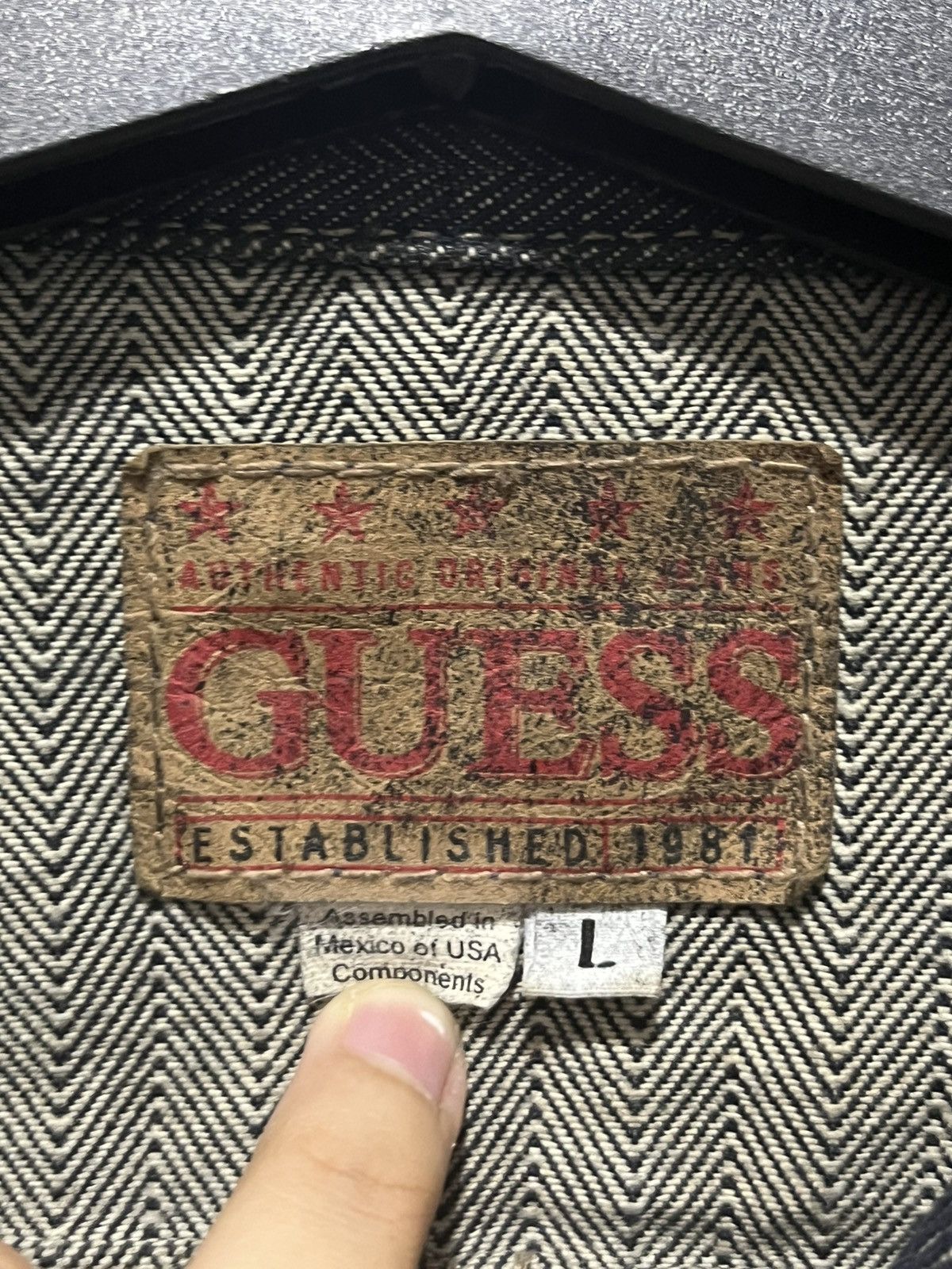 Guess Guess Herringbones Twill Denim Jacket Size L / US 10 / IT 46 - 7 Thumbnail