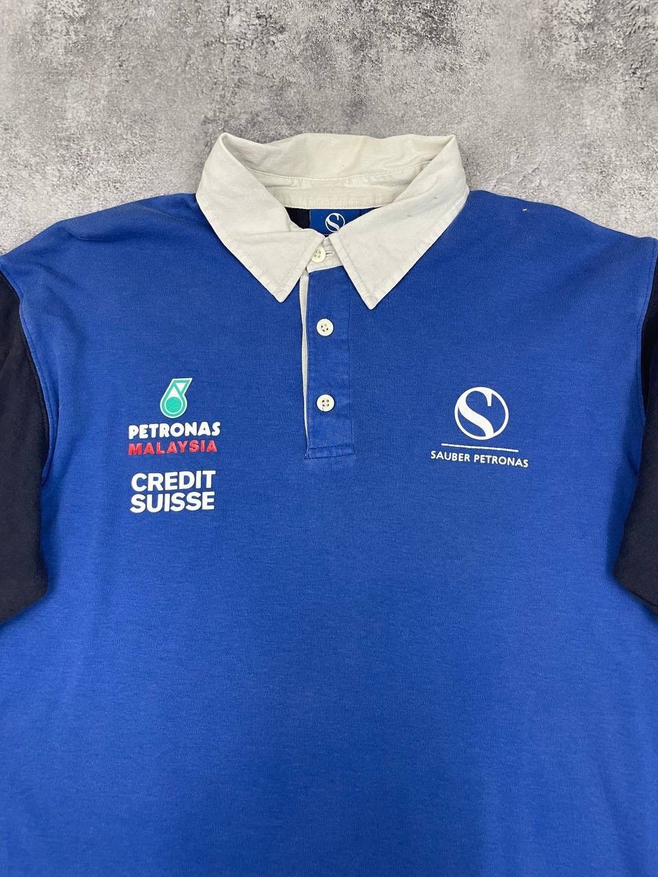 Other Sauber Petronas Villeneuve Men Polo Shirt Layered Blue Size US L / EU 52-54 / 3 - 2 Thumbnail