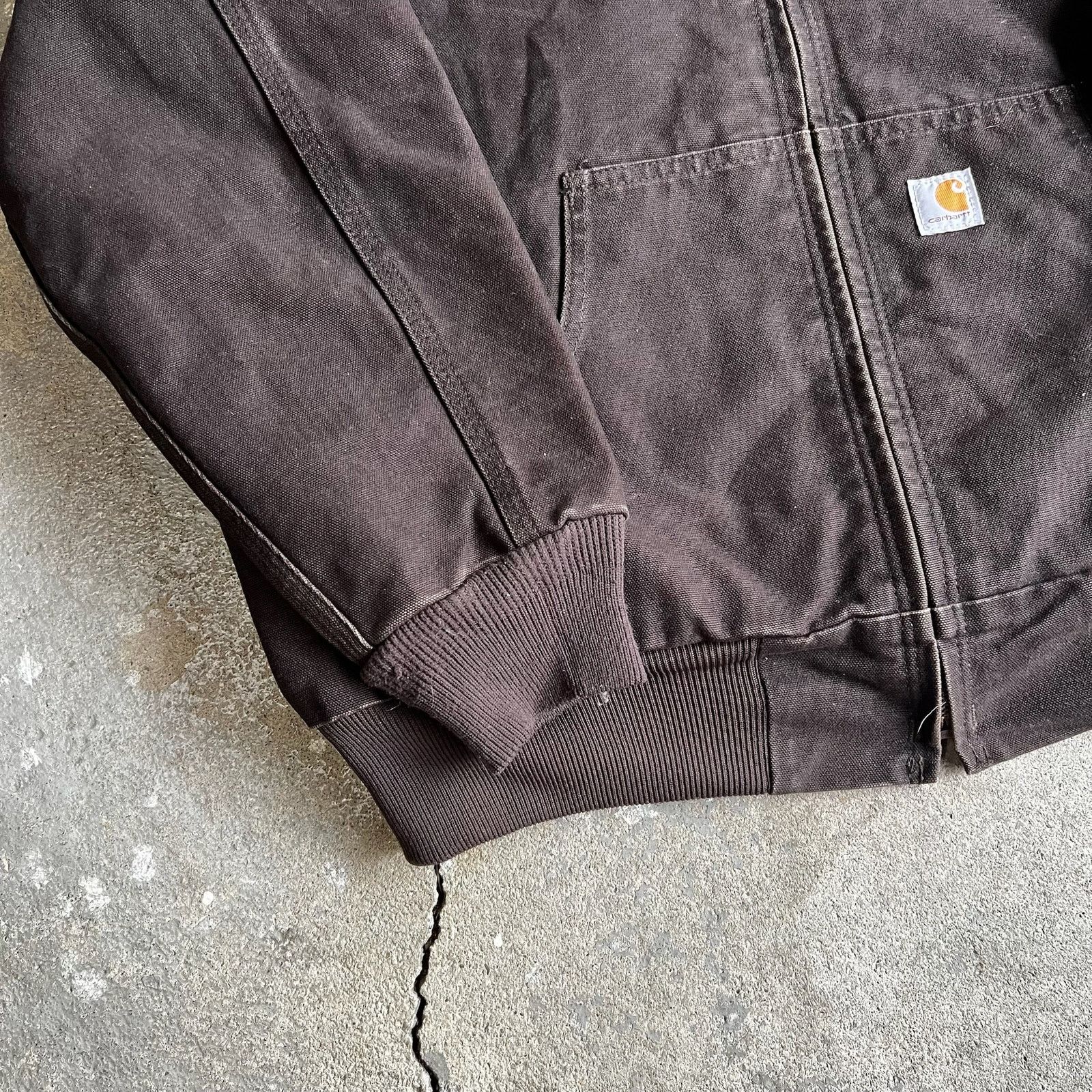Carhartt × Vintage Carhartt WJ130 DKB WOMENS brown hooded work wear jacket Size US L / EU 52-54 / 3 - 11 Thumbnail