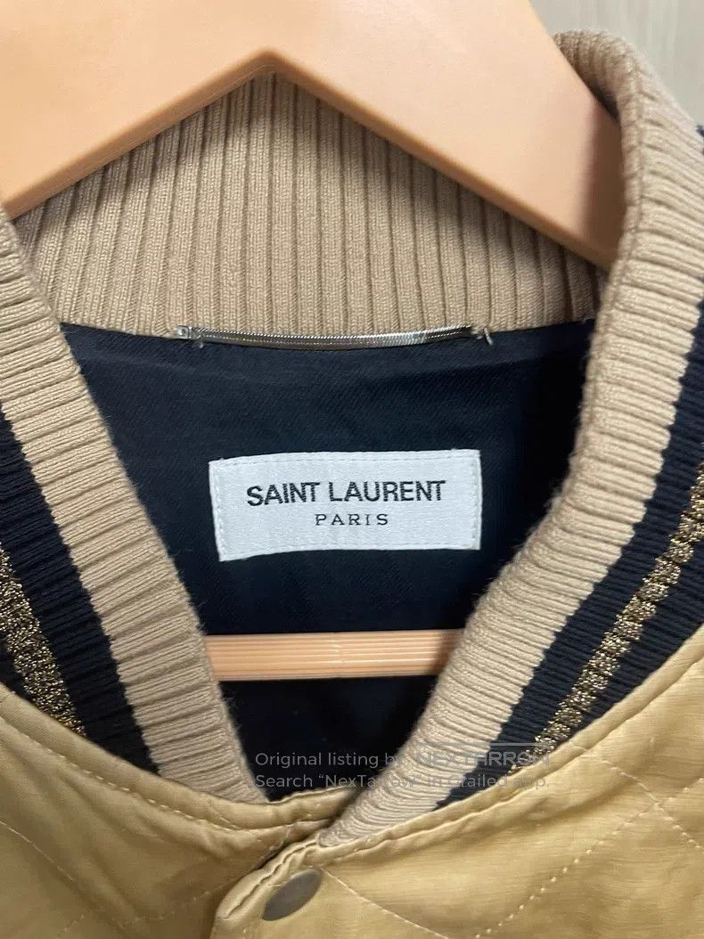 Saint Laurent Paris Saint Laurent Paris Contrast Diamond Quilted Jacket Size US M / EU 48-50 / 2 - 3 Thumbnail