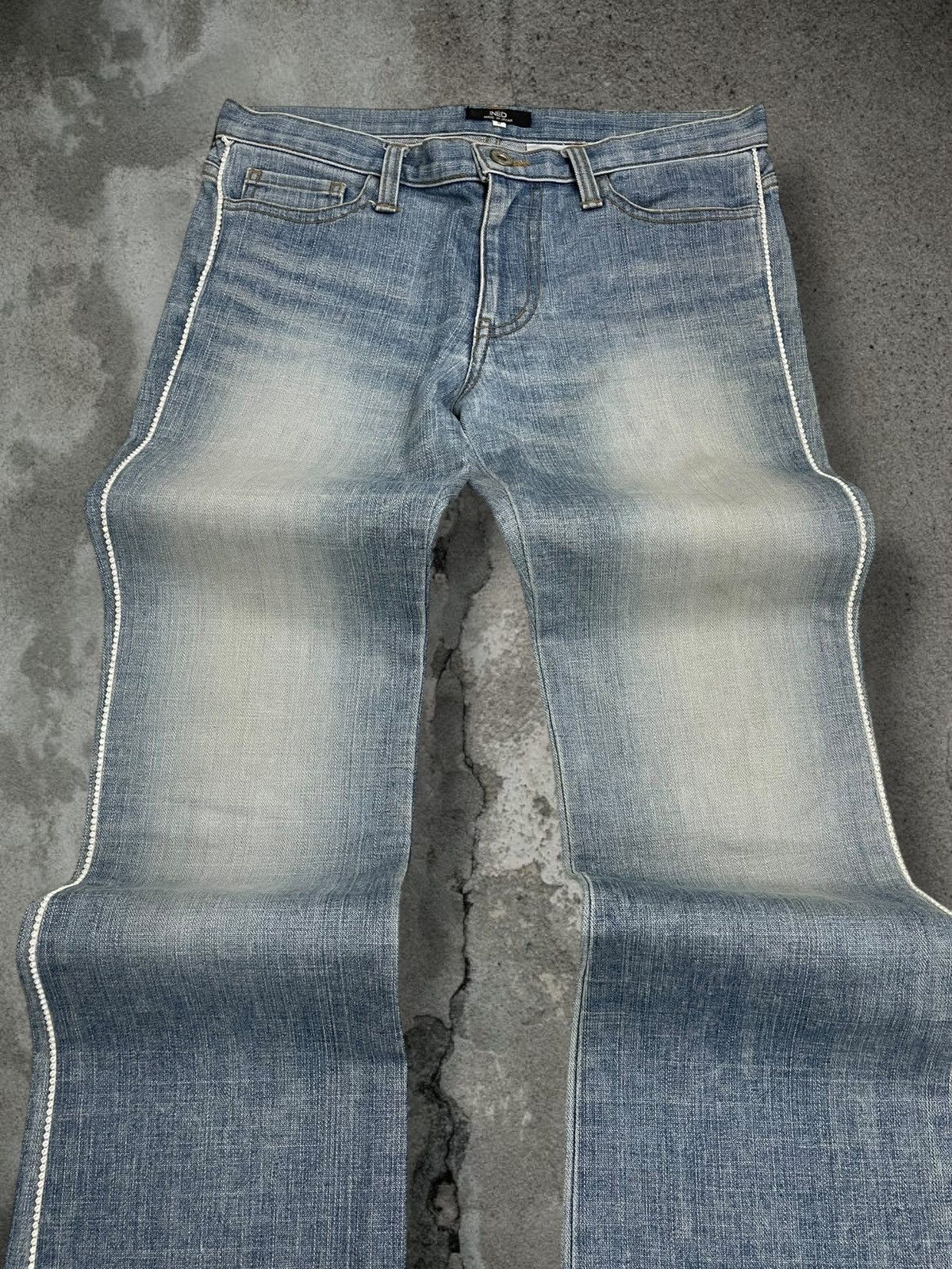 Yohji Yamamoto Vintage Japan Designer Yohji Yamamoto Ined Flared Blue Denim Size US 30 / EU 46 - 4 Thumbnail
