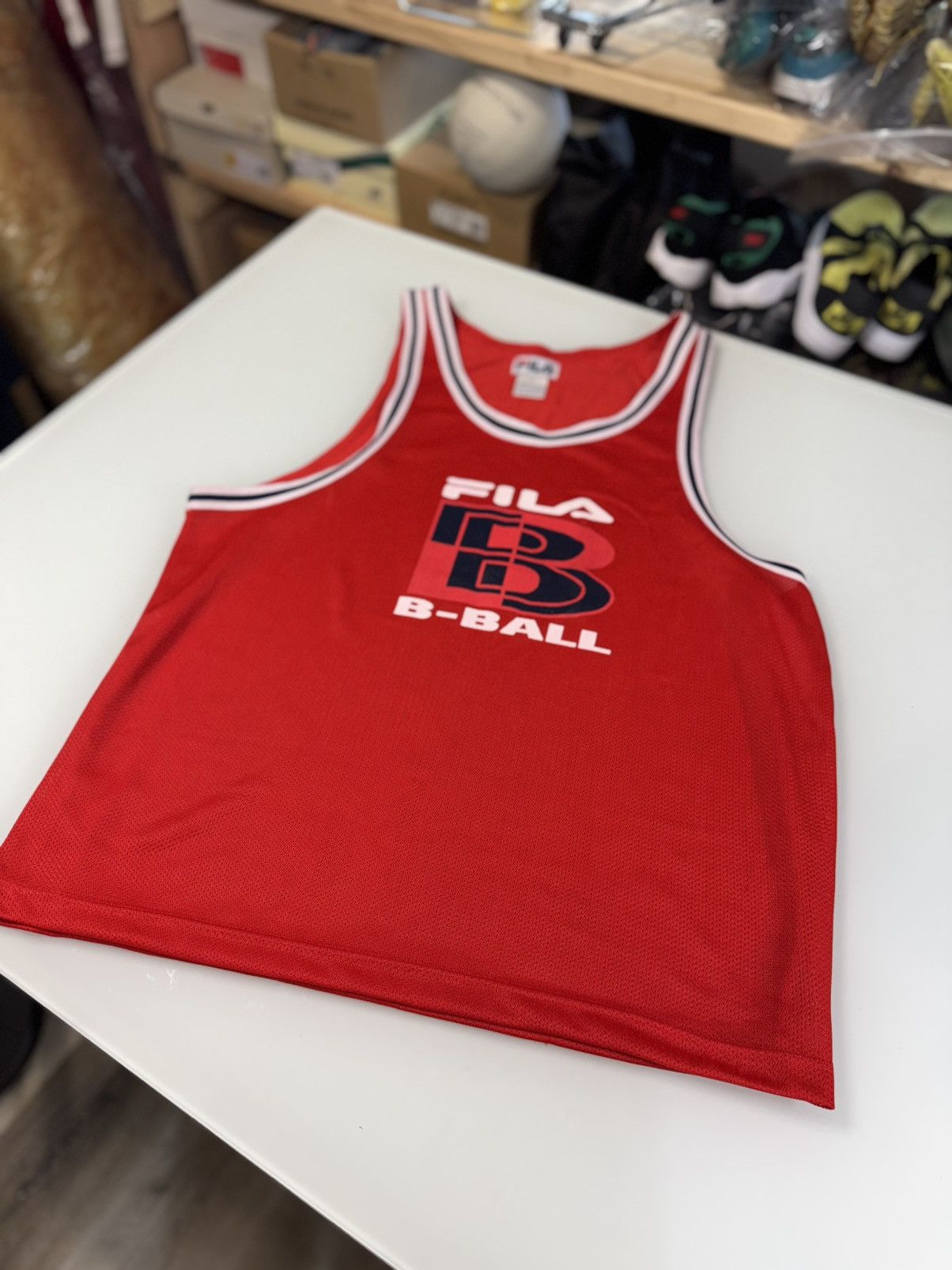 Fila × Japanese Brand × Vintage FILA GRAIL “B-Ball” size Large mint made in Hong Kong 🇭🇰 Size US L / EU 52-54 / 3 - 11 Thumbnail