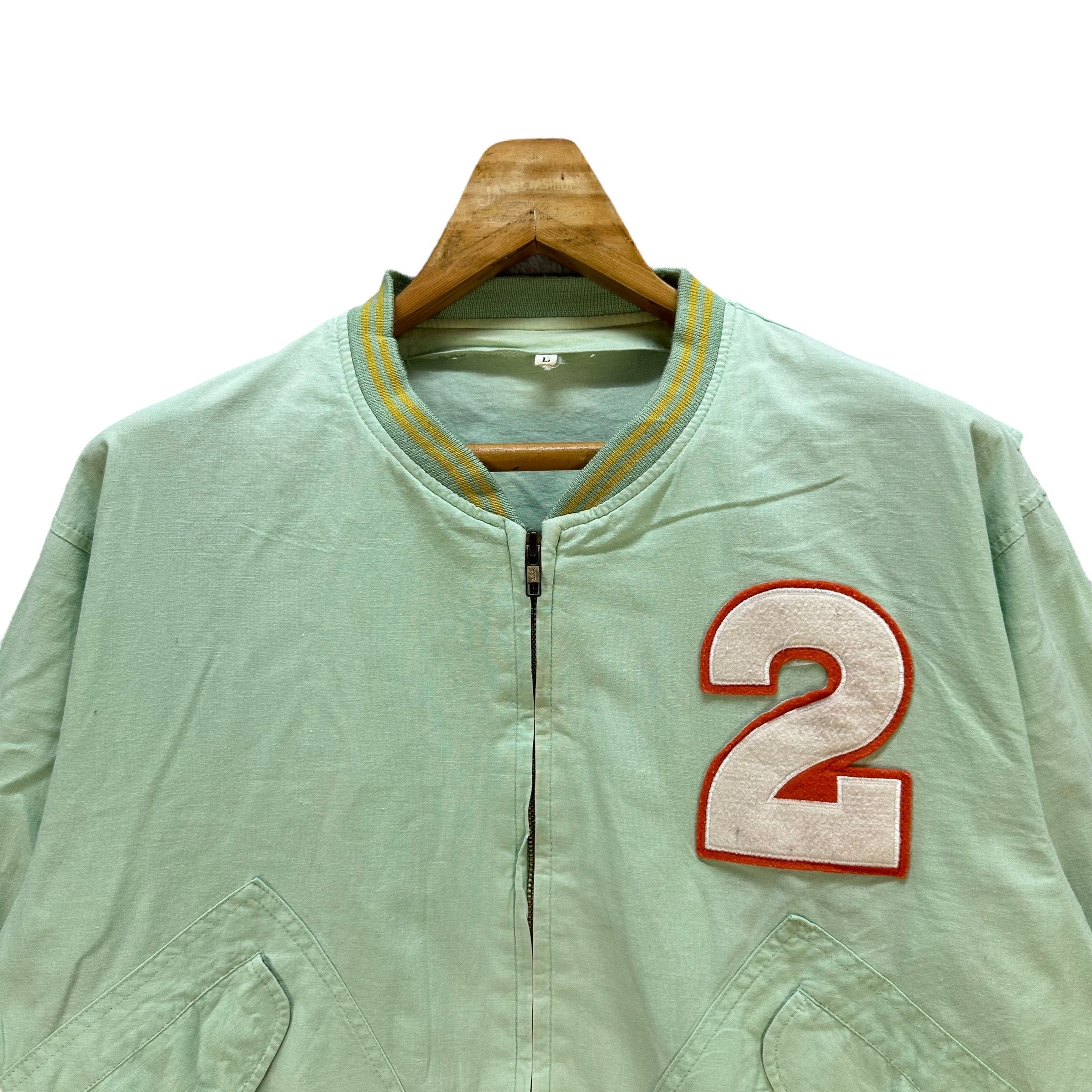 Japanese Brand BIGMEN Big Logo Mint Green Light Bomber Jacket #A39-0883 Size US L / EU 52-54 / 3 - 4 Thumbnail