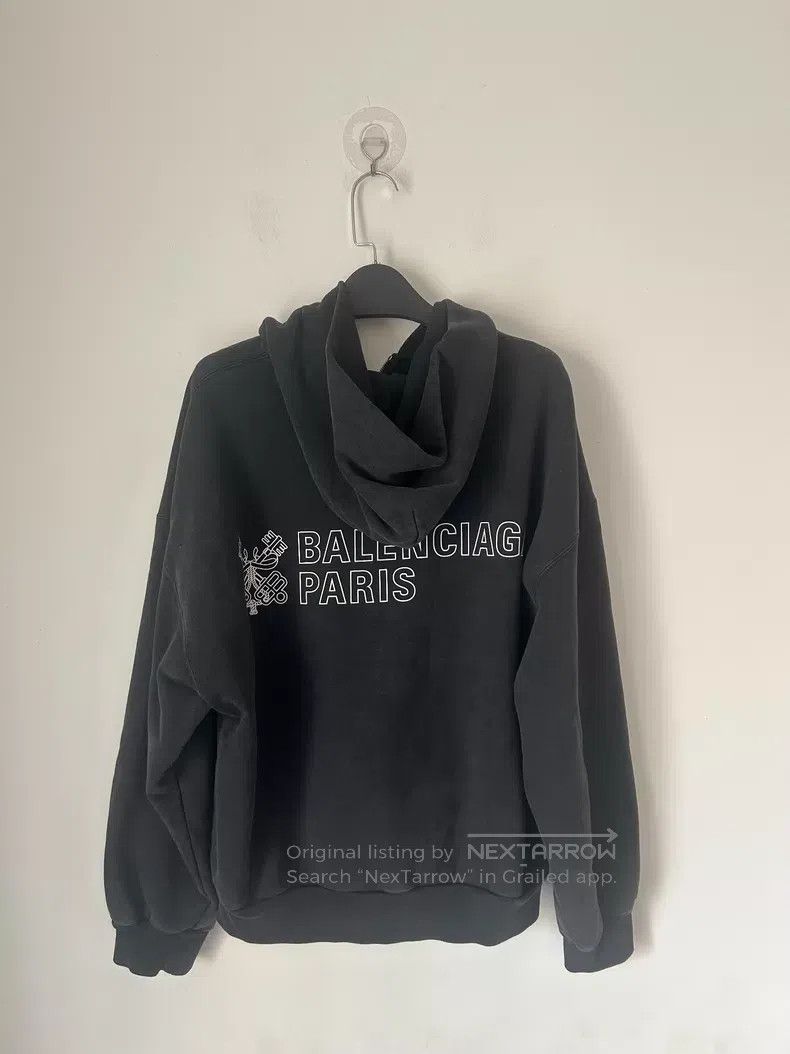 Balenciaga Balenciaga Patch Embroidered Zip Hoodie Size US S / EU 44-46 / 1 - 2 Thumbnail