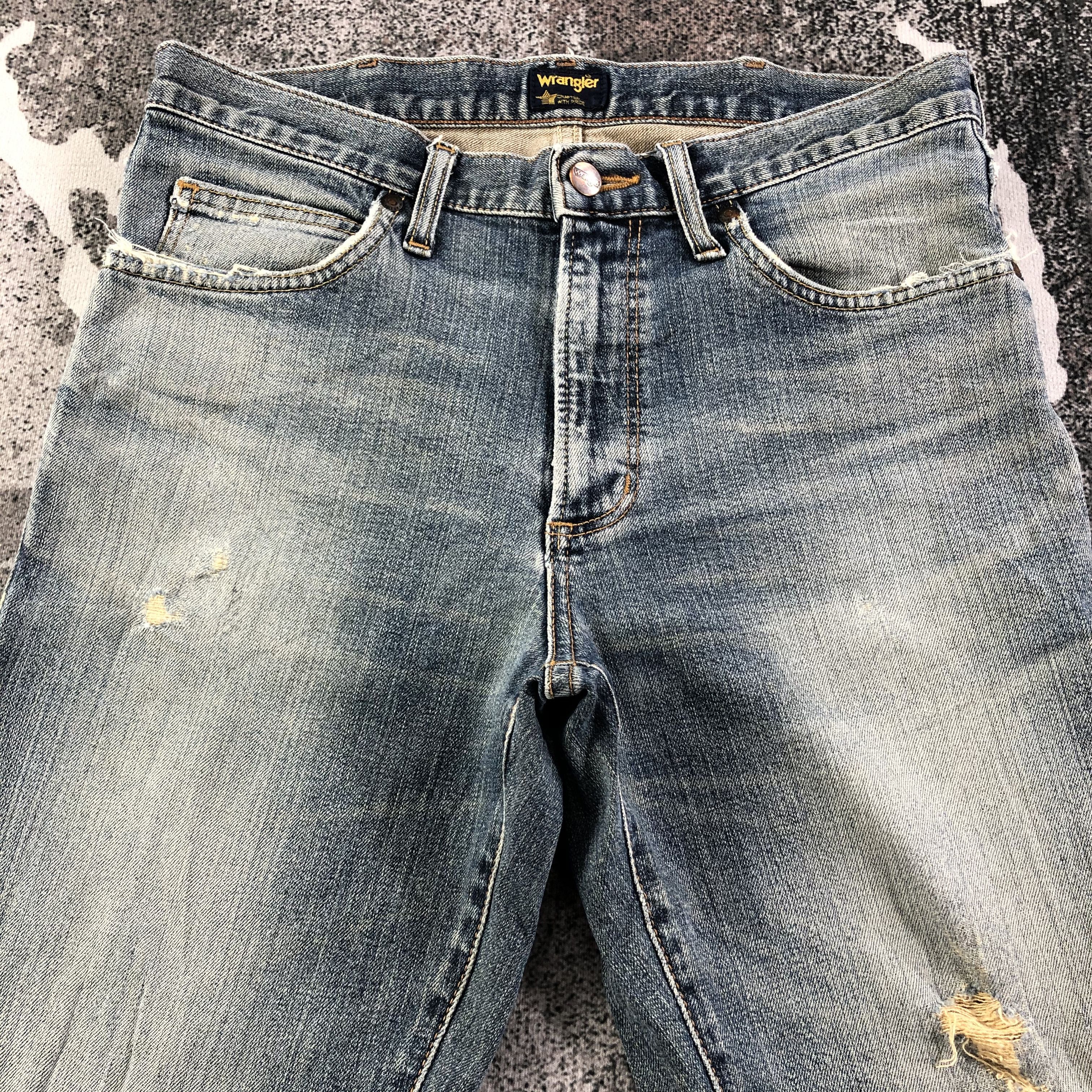 Vintage Vintage Wrangler Jeans Distressed Denim KJ1718 Size US 30 / EU 46 - 3 Thumbnail