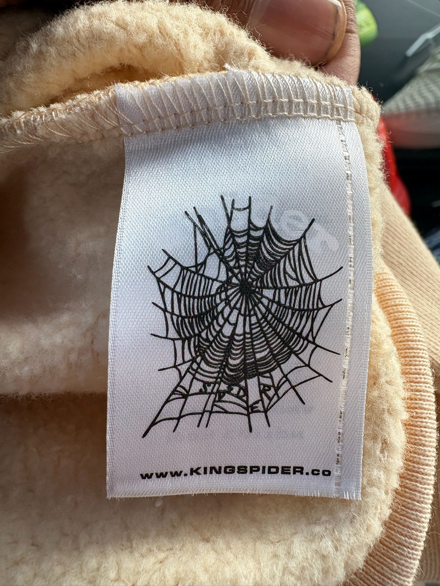 Sp5der Sp5der OG "Web" V2 Hoodie (Cream) Size US S / EU 44-46 / 1 - 5 Thumbnail