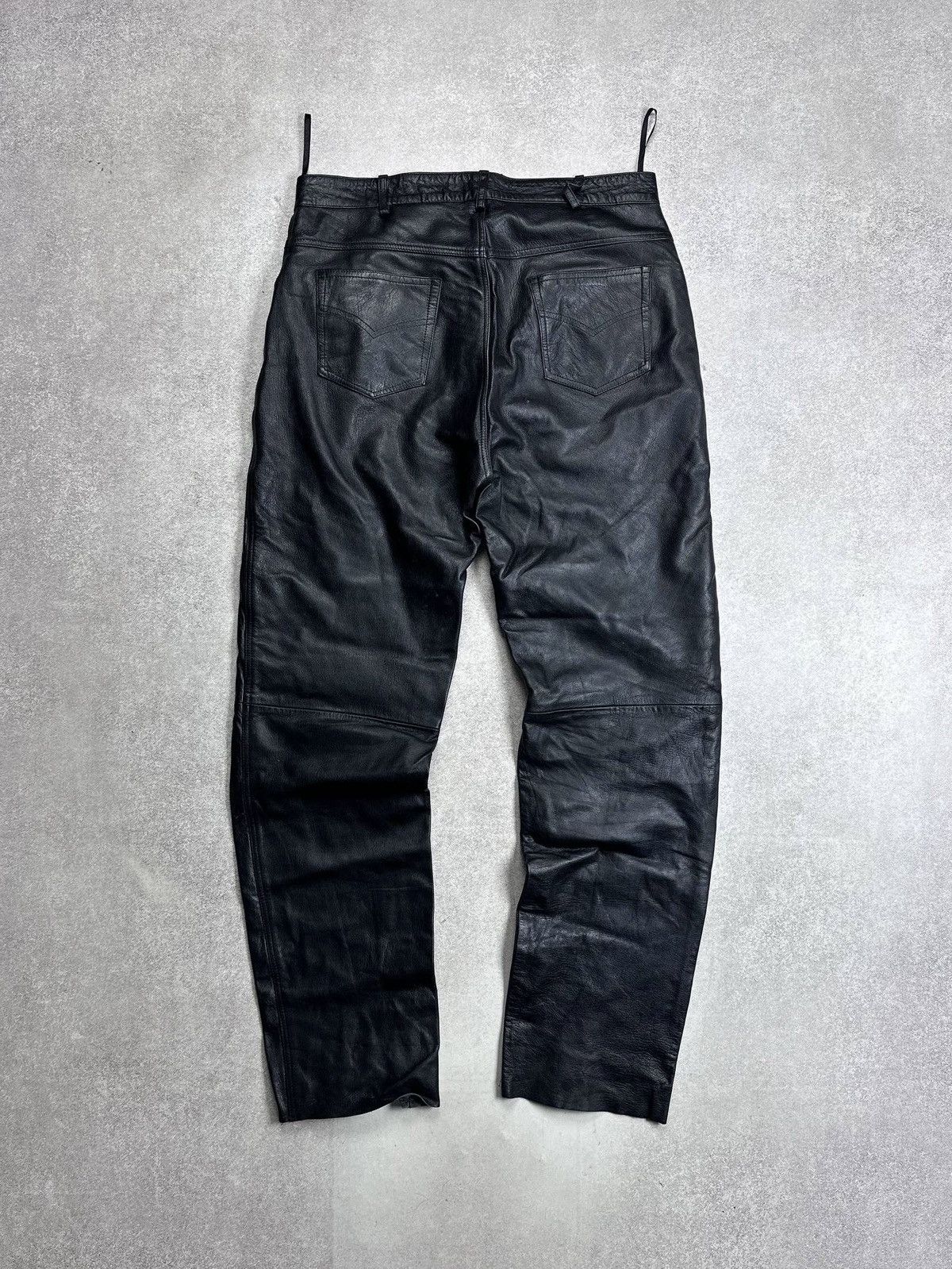 Genuine Leather Vintage Genuine Leather Moto Avantgarde Pants L 34 Size US 34 / EU 50 - 1 Thumbnail