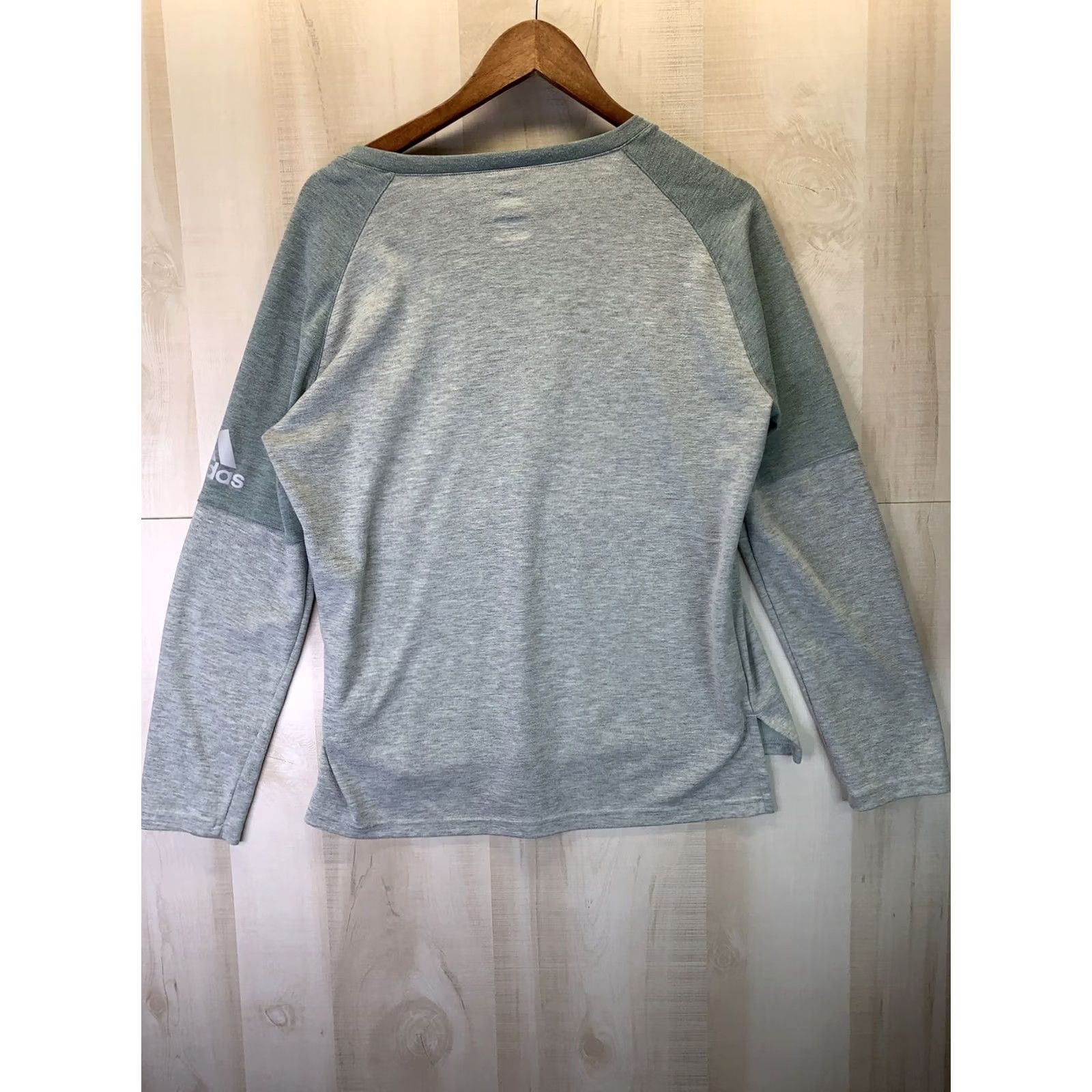 Adidas Adidas Climalite Women's XL Long Sleeve Blue Shirt Logo Sleeve 2994 Size XL / US 12-14 / IT 48-50 - 7 Thumbnail