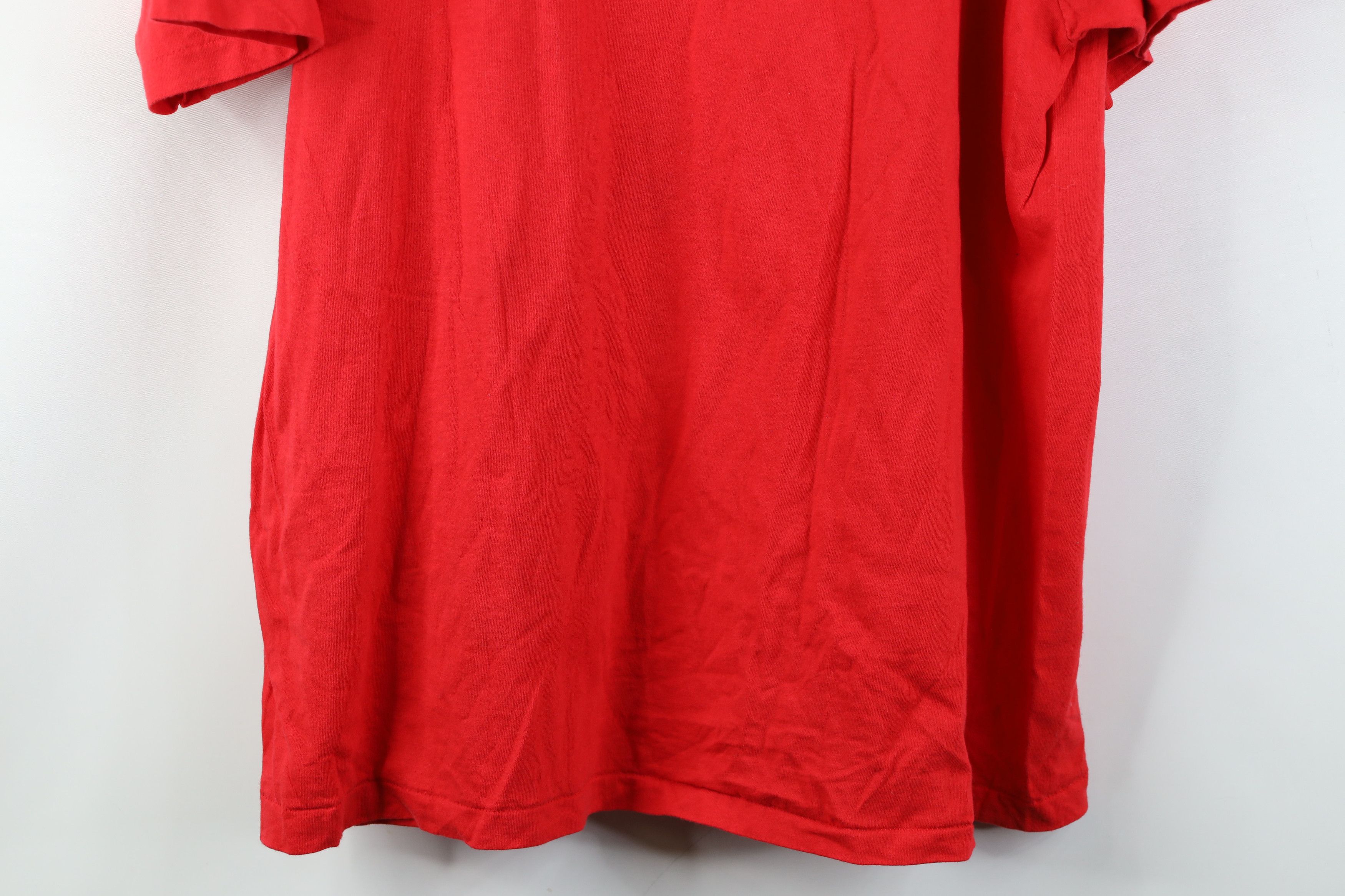 Hanes Vintage 80s 90s Hanes Cotton Short Sleeve T-Shirt Red USA Size US XL / EU 56 / 4 - 9 Thumbnail