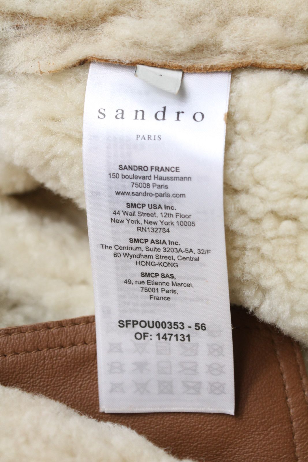 Sandro SANDRO Royal Jacket Women's LARGE Shearling Button Up Polo Size L / US 10 / IT 46 - 8 Thumbnail