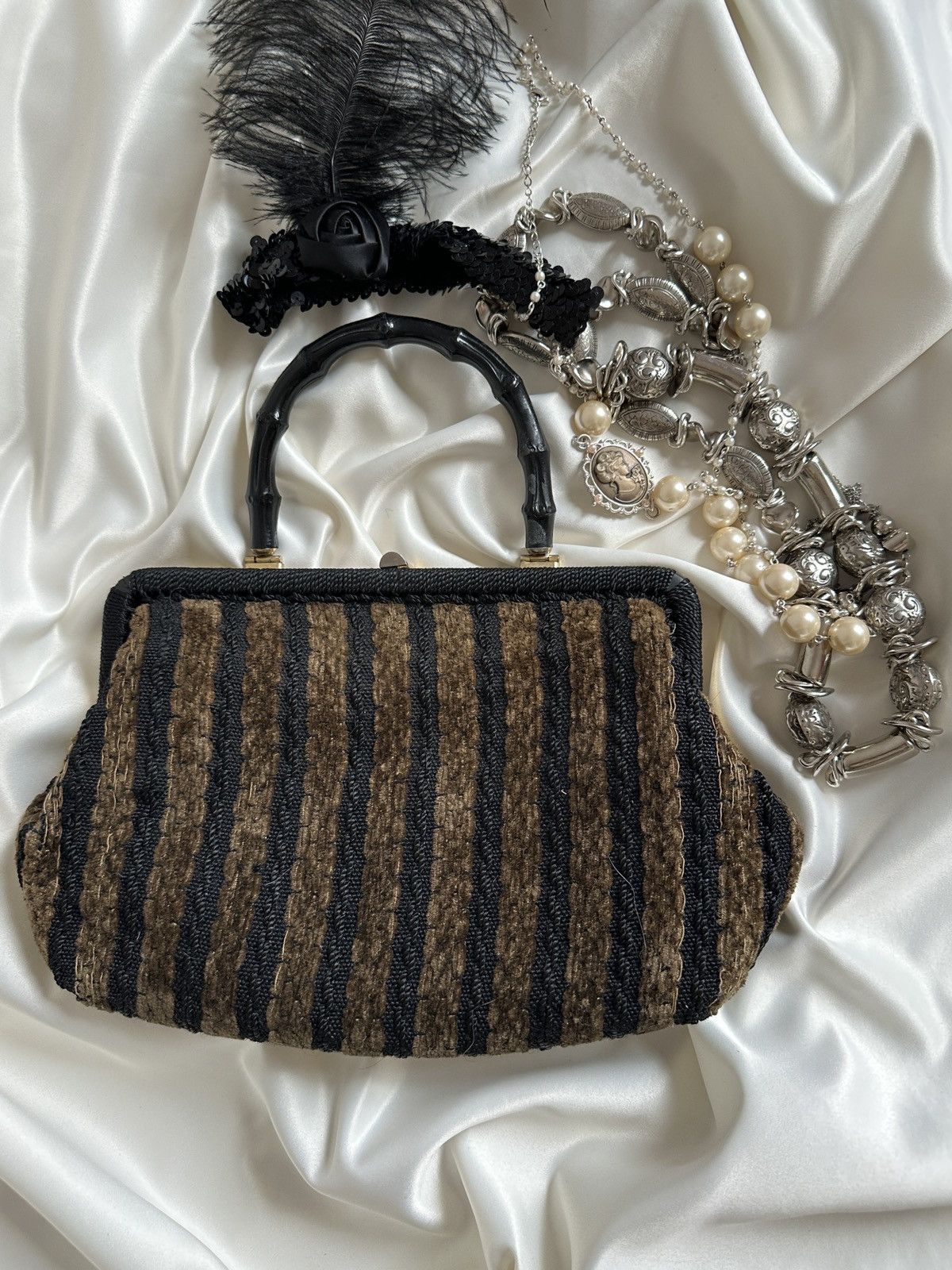 Vintage Vintage antique bamboo shoulder bag Size ONE SIZE - 2 Thumbnail