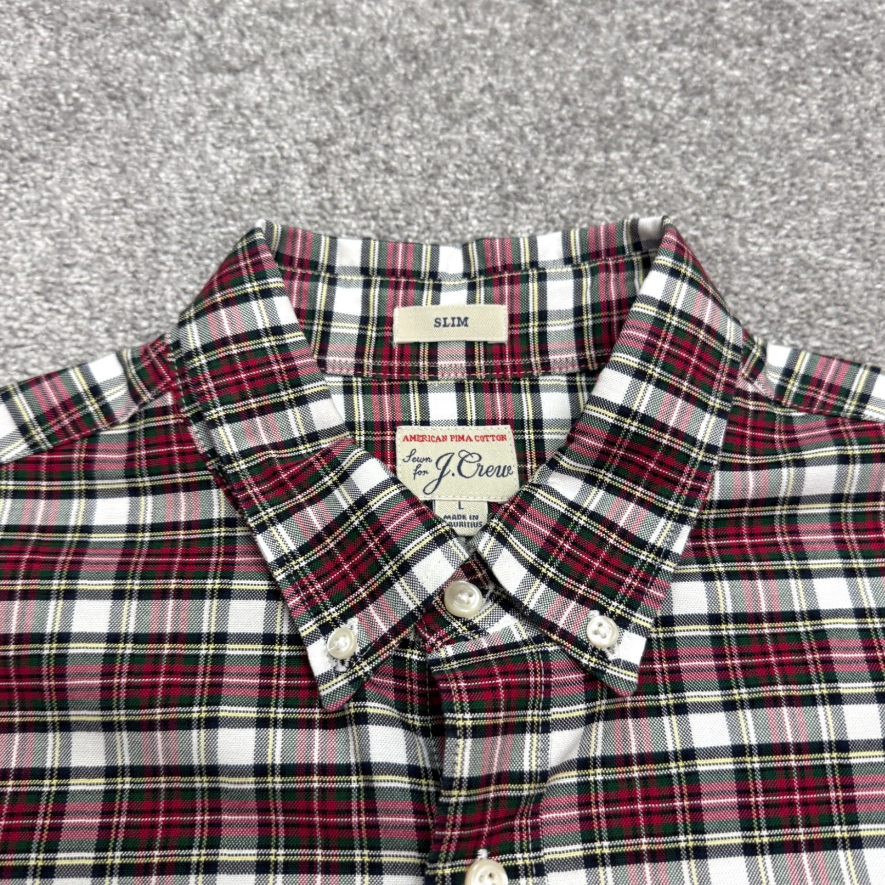 J.Crew J.Crew Button-Up Shirt Mens Large Red Plaid Slim Fit Cotton Button-Down NS Size US L / EU 52-54 / 3 - 3 Thumbnail