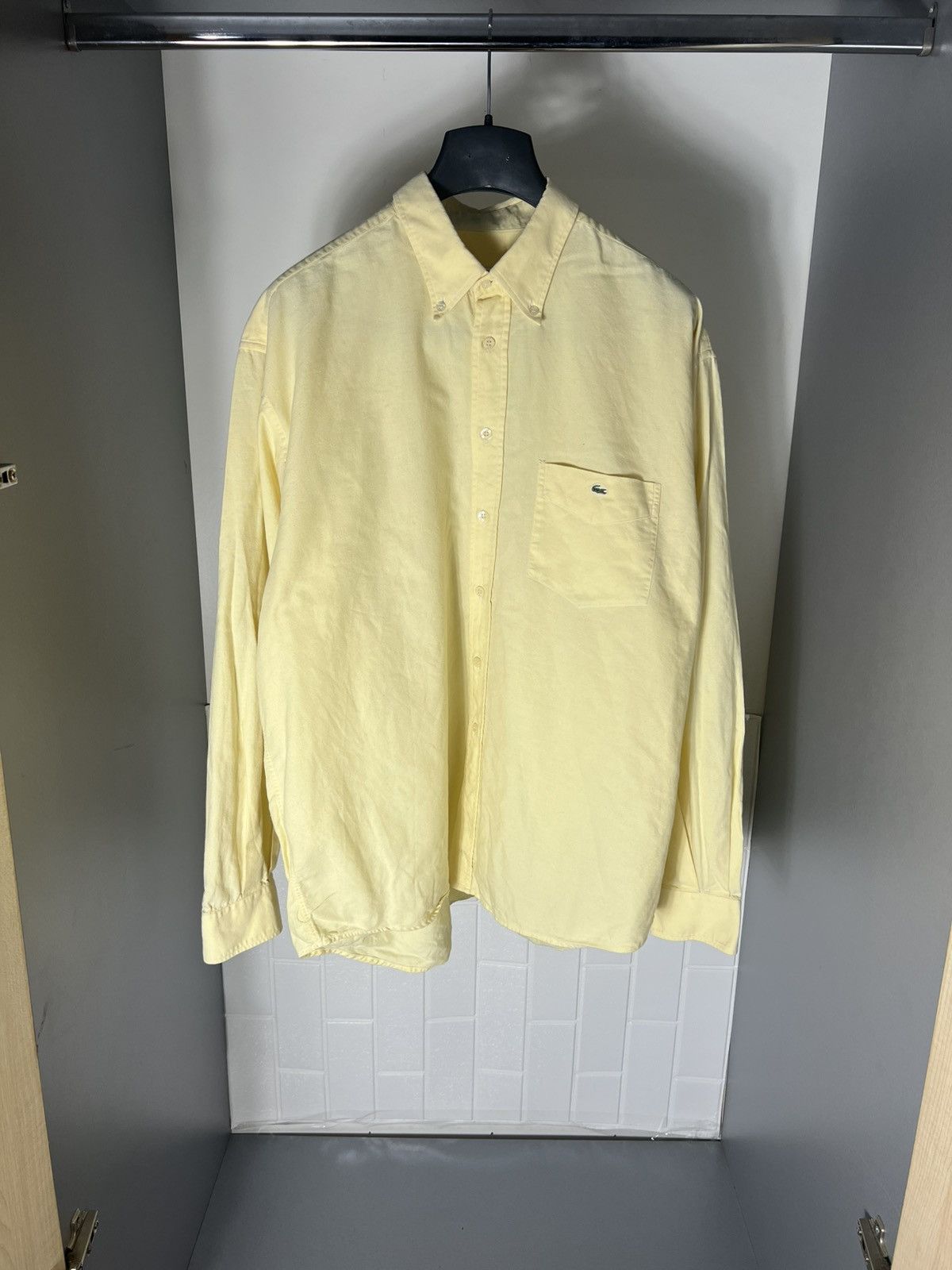 Lacoste × Vintage VERY RARE LACOSTE CHEMISE LONG SLEEVE SHIRT DESIGNER CASUAL Size US XL / EU 56 / 4 - 2 Thumbnail