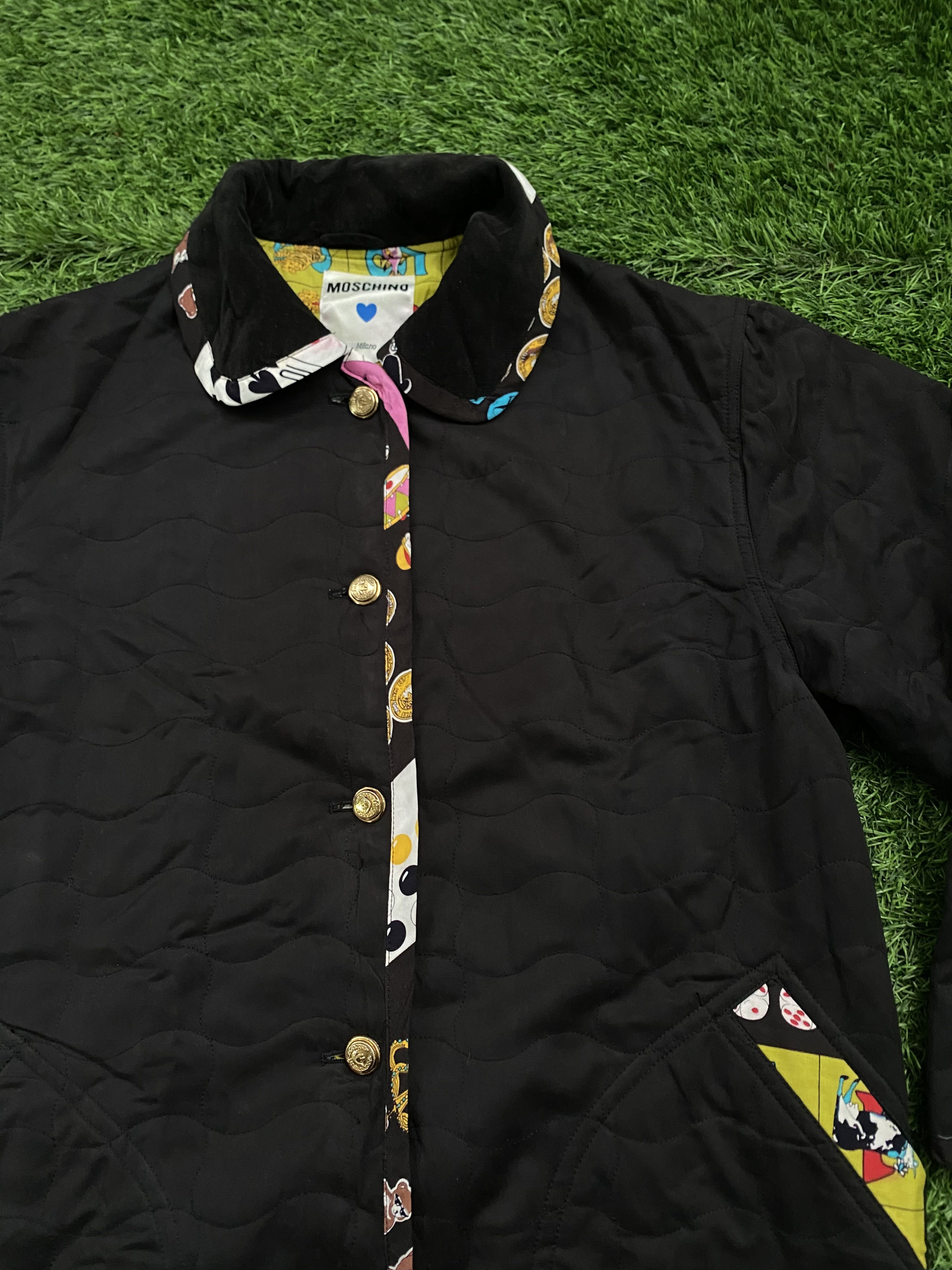 Moschino Vintage Moschino Playing Card Quilted Coat Jacket Size US M / EU 48-50 / 2 - 4 Thumbnail