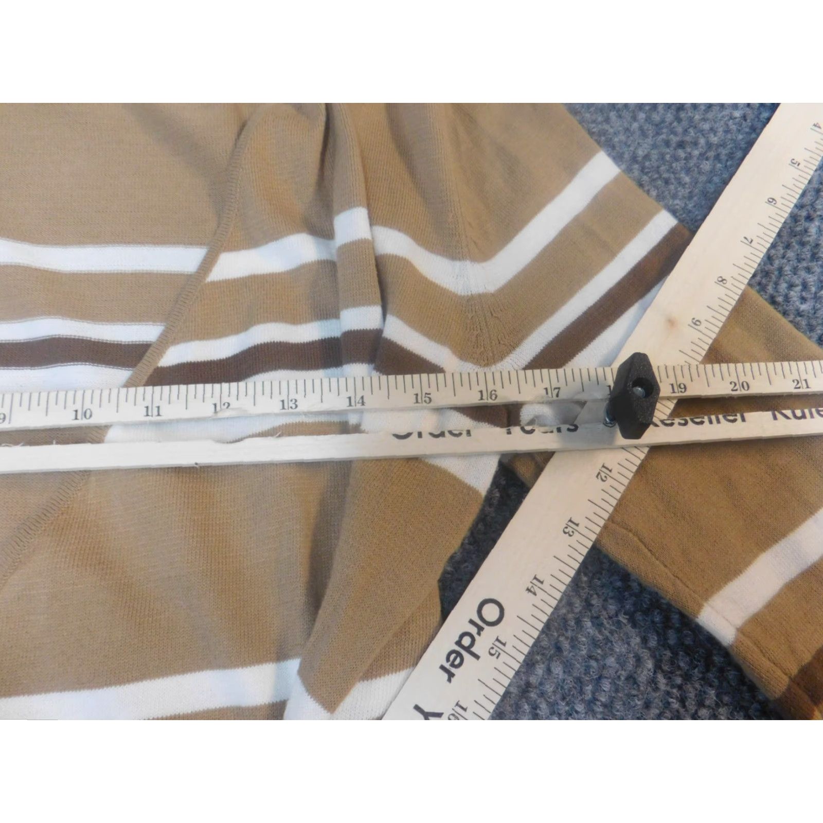 Madison Madison Studio Womens Sweater Medium brown striped pullover Size M / US 6-8 / IT 42-44 - 5 Thumbnail