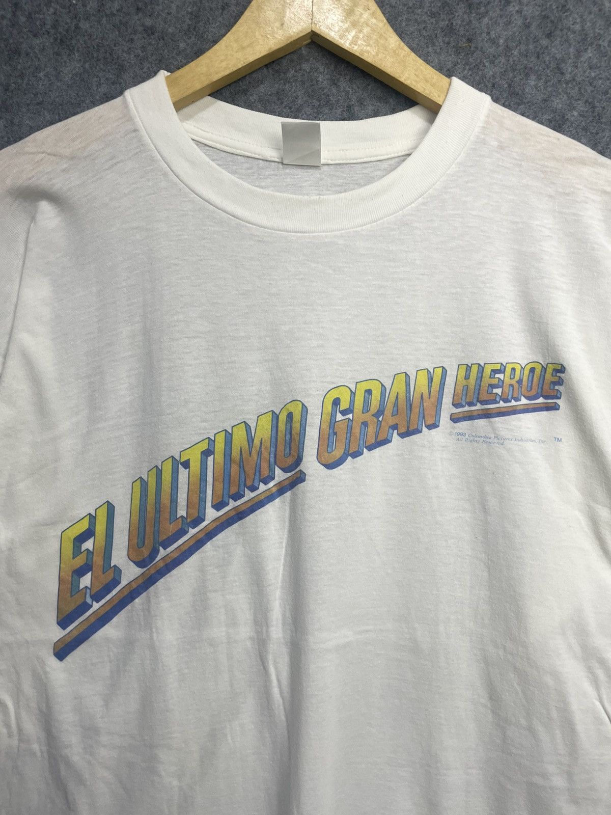 Vintage Vintage 1993 Last Action Hero Movie Promo T-Shirt Size US XL / EU 56 / 4 - 2 Thumbnail