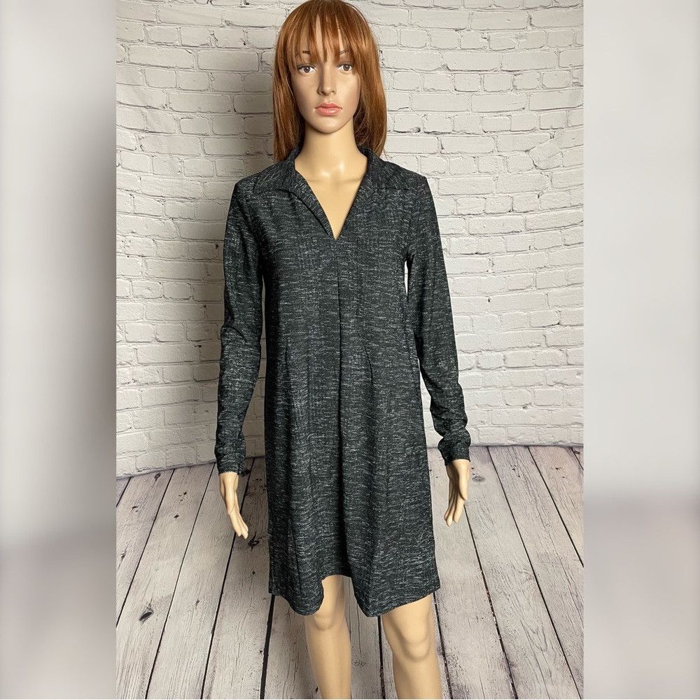 Mango NWT New Mango V-Neck Collared Long Sleeve Dress Size 4 Size S / US 4 / IT 40 - 2 Thumbnail