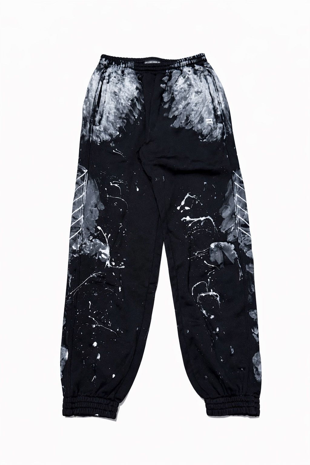 Balenciaga BNWT Balenciaga Paint Sporty B Sweatpants in Black Size US 32 / EU 48 - 1 Thumbnail