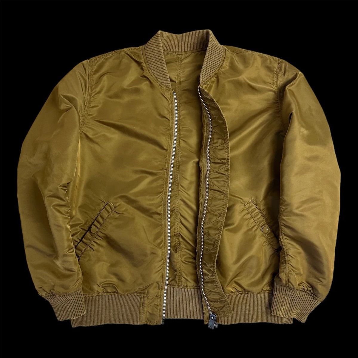 Supreme 2014 supreme blood chit ma-1 bomber jacket satin gold RARE Size US L / EU 52-54 / 3 - 4 Thumbnail