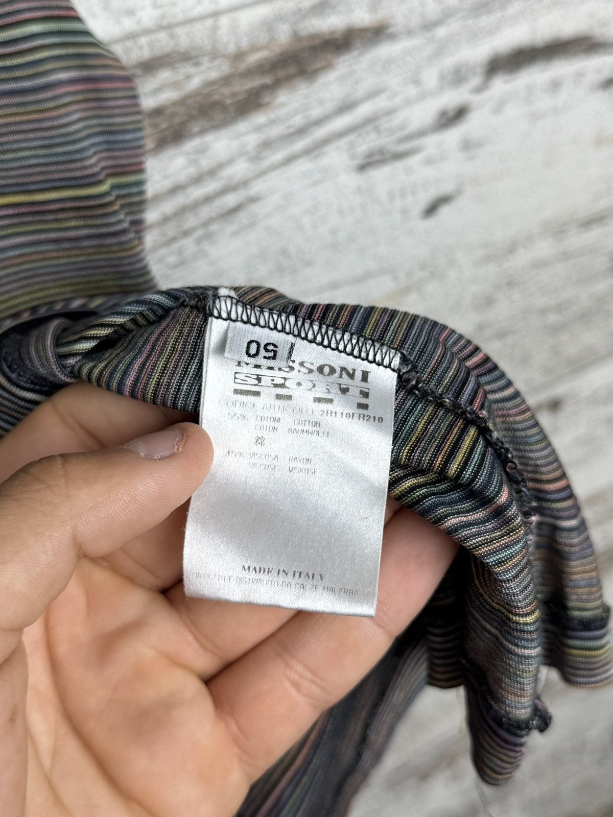 Missoni Mens Vintage Missoni sport T-shirt multicolour tee Size US M / EU 48-50 / 2 - 8 Thumbnail