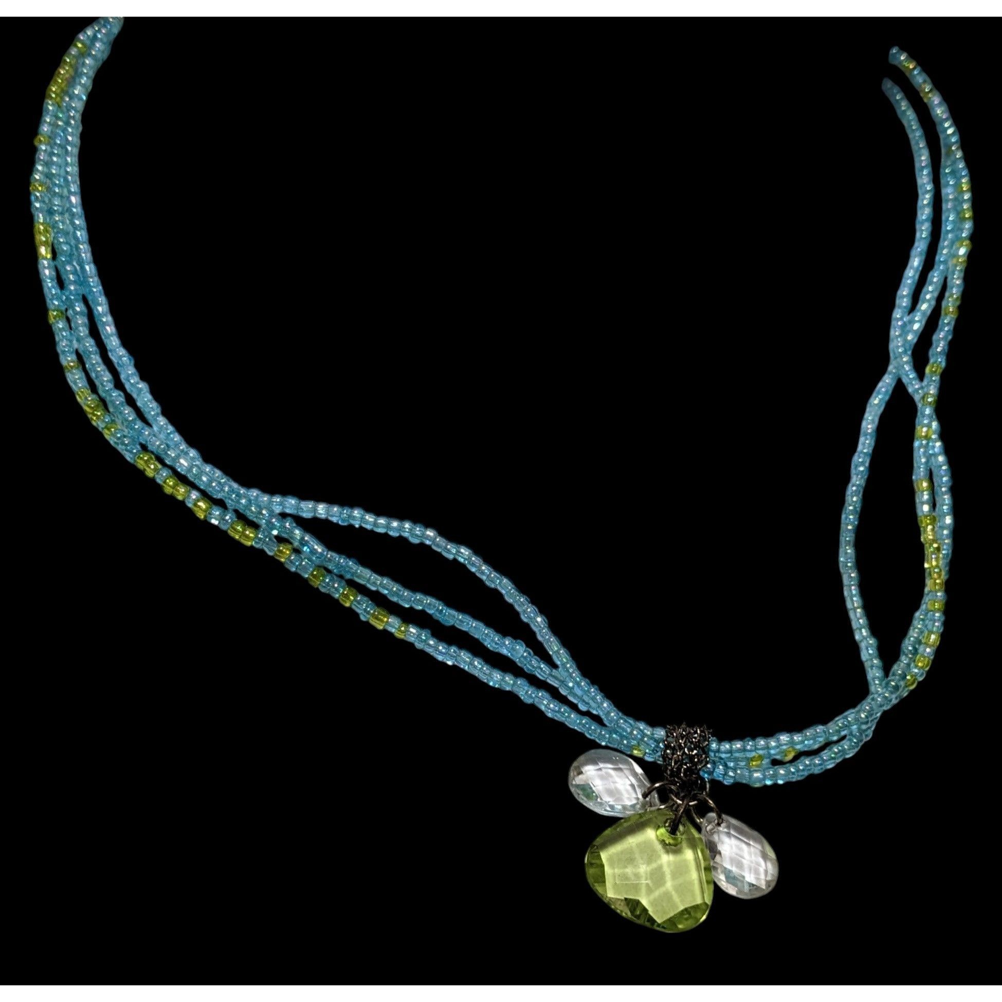 Other Handmade 90s Blue And Green Glass Necklace Size ONE SIZE - 3 Thumbnail