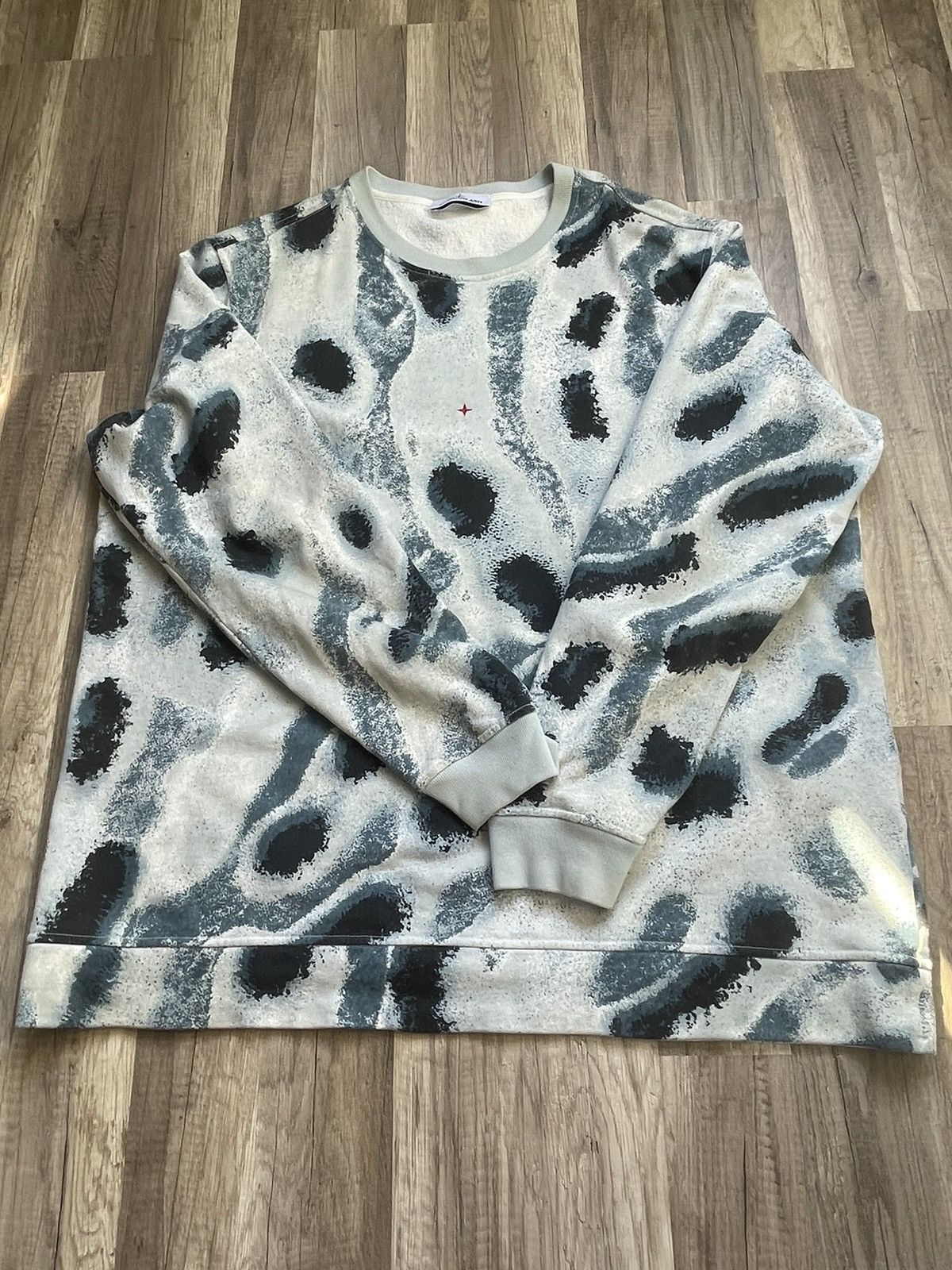 Stone Island 661x7 cotton fleece 'reef camo' print - si marina Size US XXL / EU 58 / 5 - 1 Thumbnail