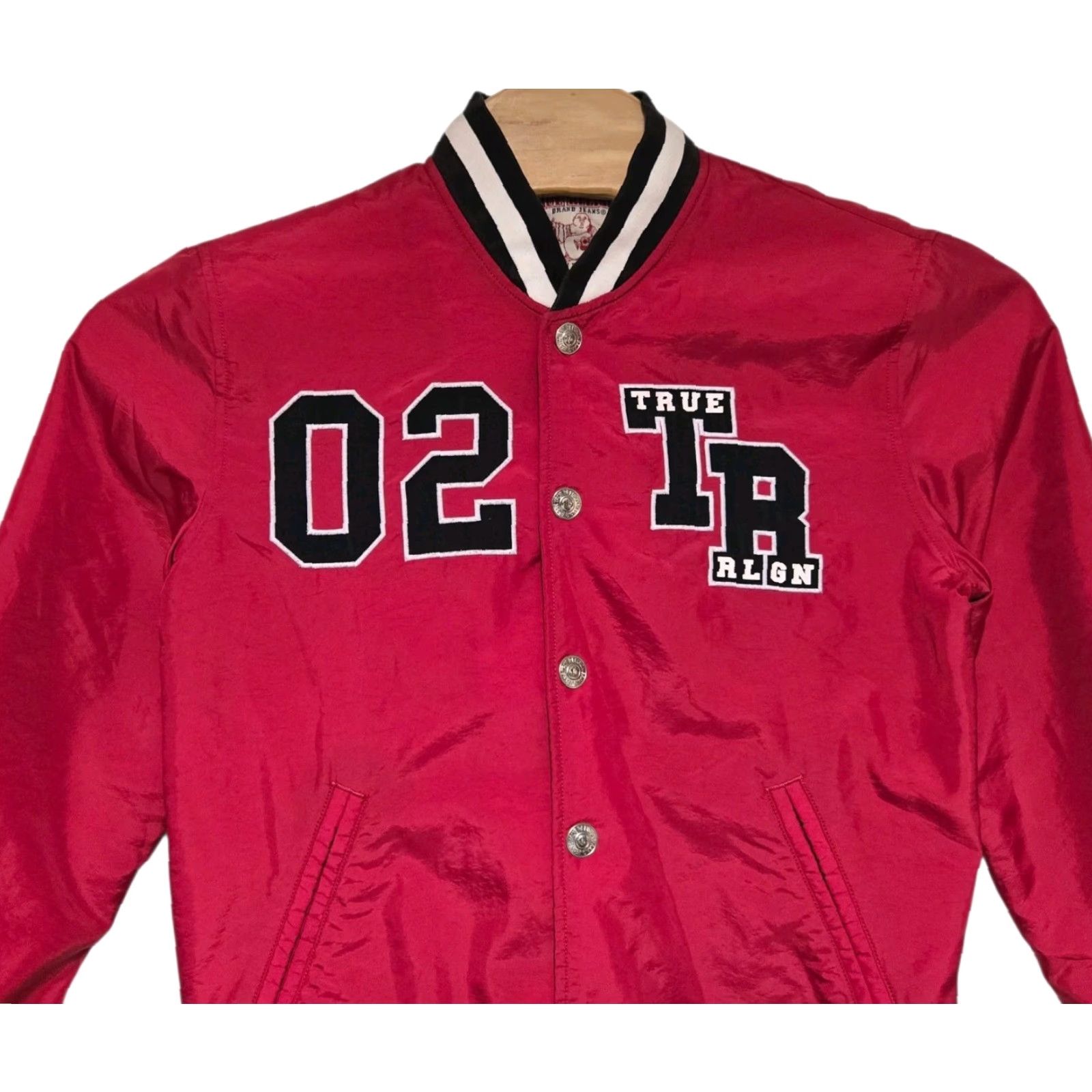 True Religion VINTAGE True Religion Bomber Snap Button Jacket Black Red M Men Shirt? Size US M / EU 48-50 / 2 - 3 Thumbnail
